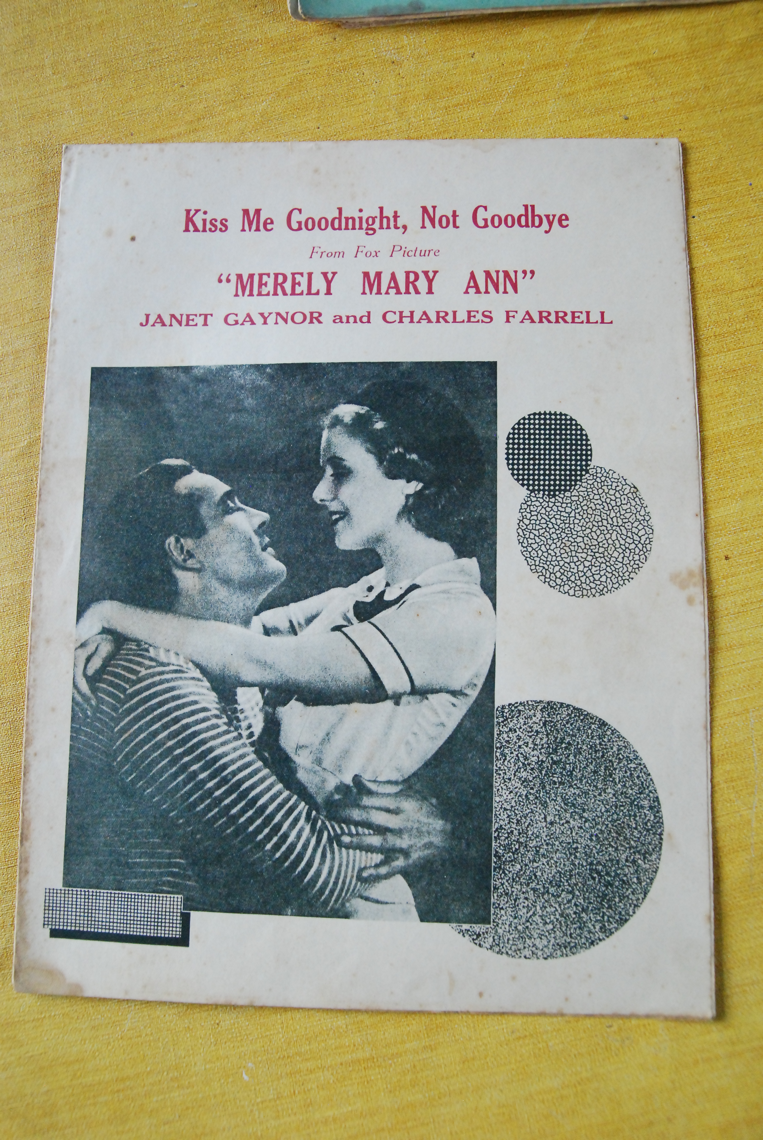 janet gaynor charles farrell kiss me goodnight not goodbye merely …