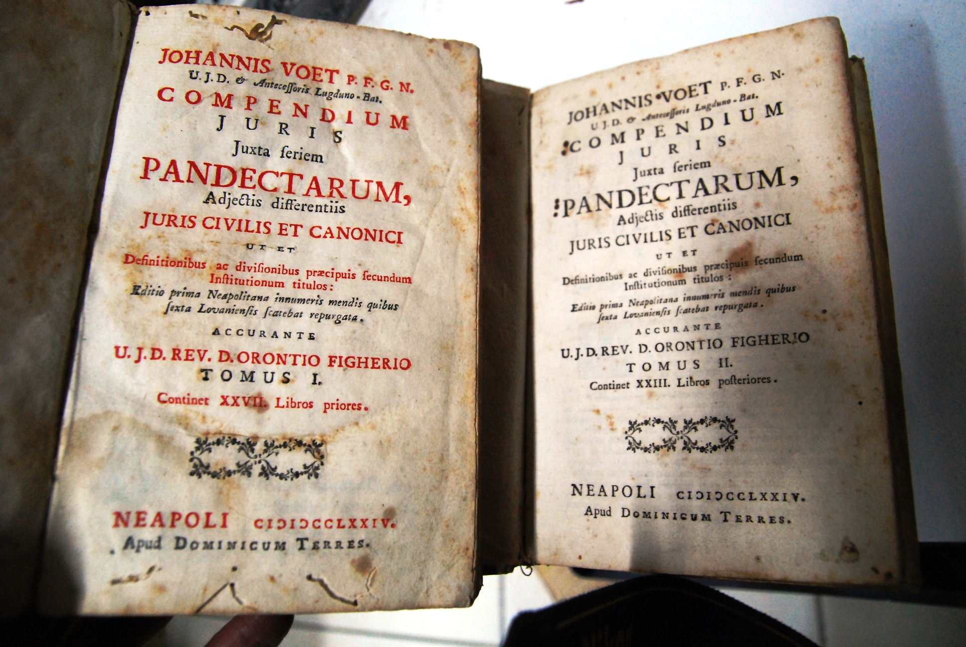 Johannis Voet Compendium Juris Pandectarum Juris Civilis et Canonici 2 …