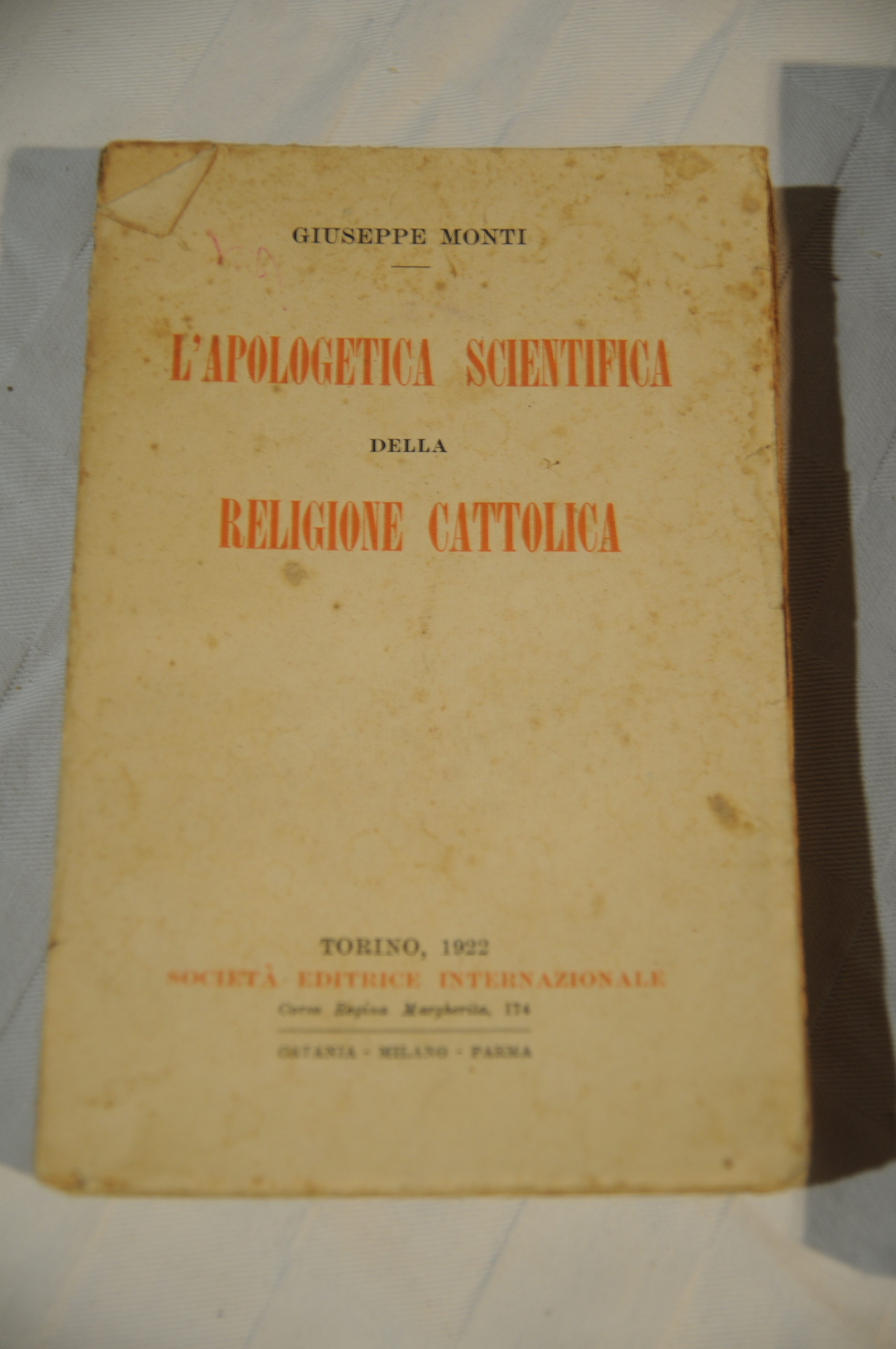 l'apologetica scientifica della religione cattolica