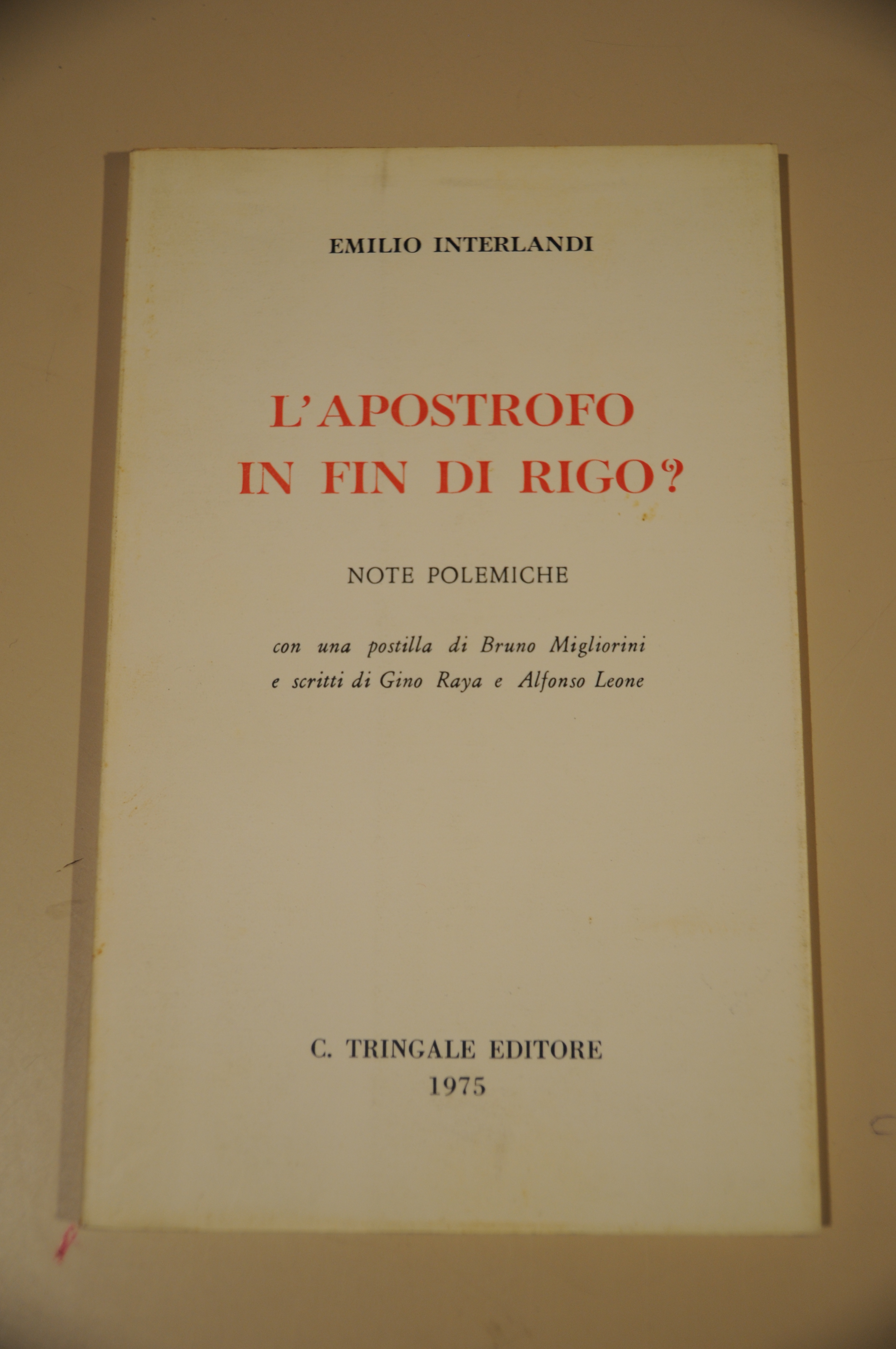 l'apostrofo in fin di rigo NUOVO