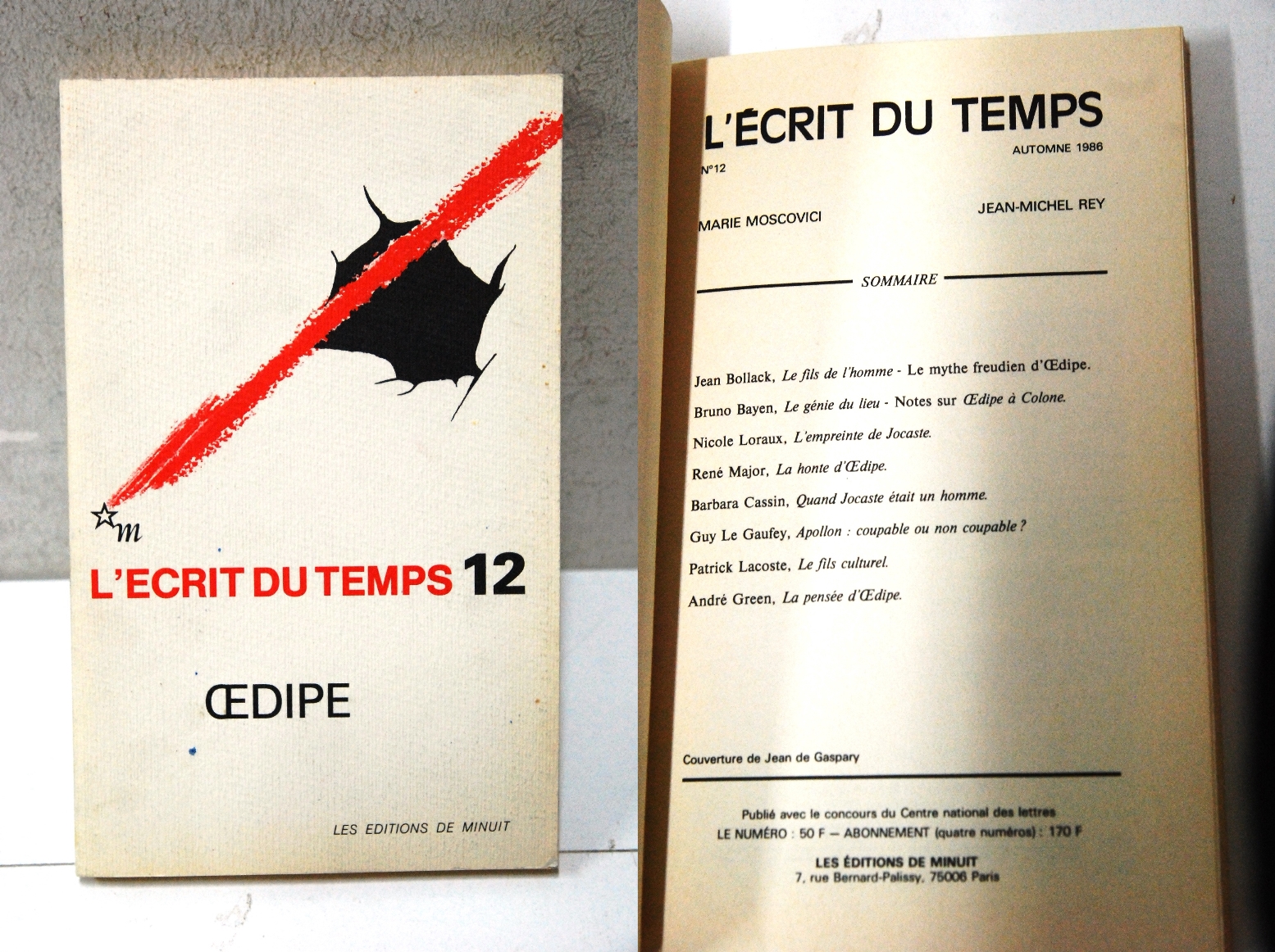 l'ecrit du temps oedipe n. 12