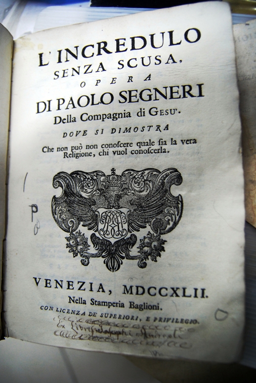 L'INCREDULO SENZA SCUSA opera di P.S. della compagnia di Gesu? …