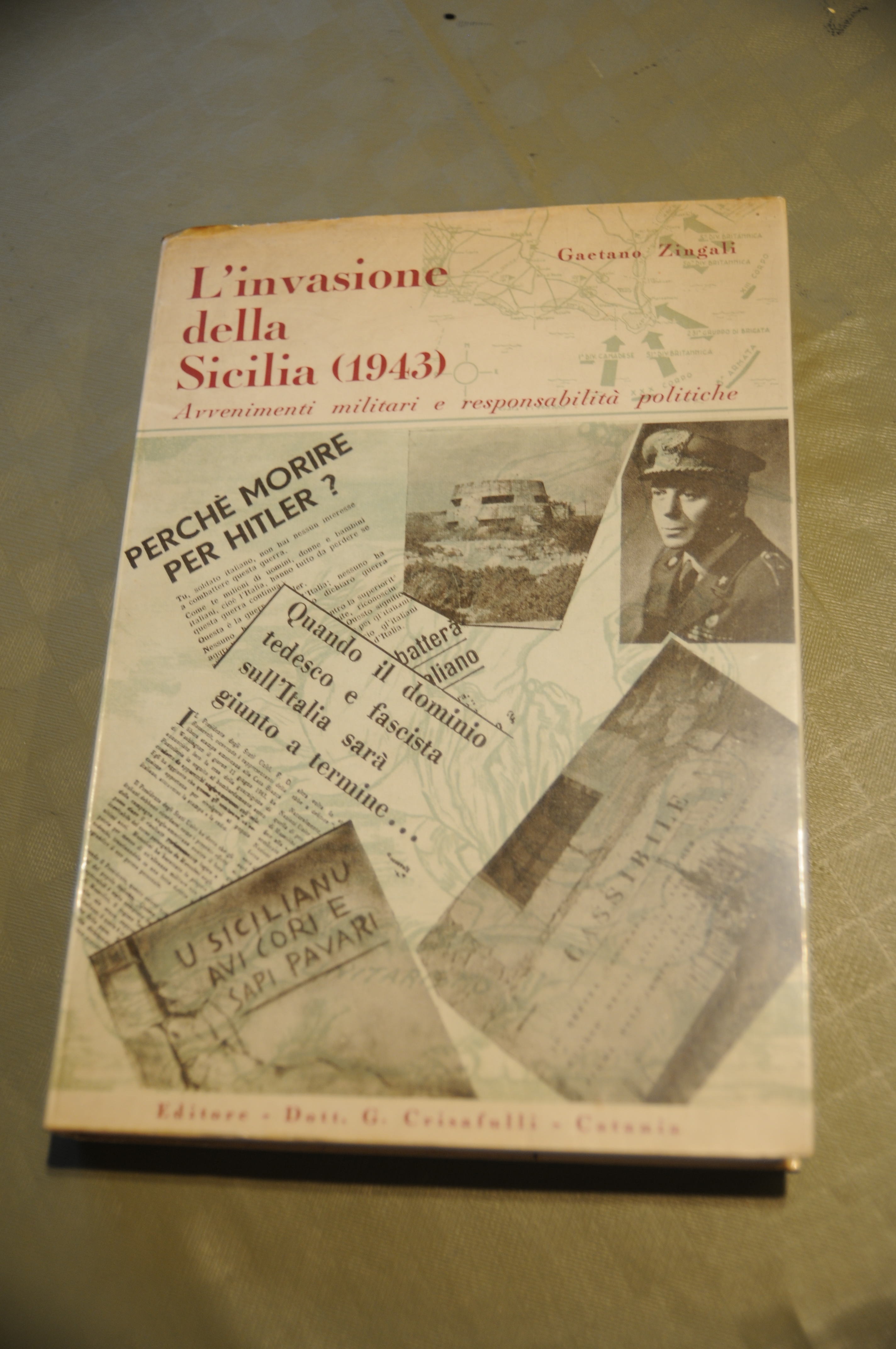 l'invasione della sicilia 1943 1ed. autografato con dedica