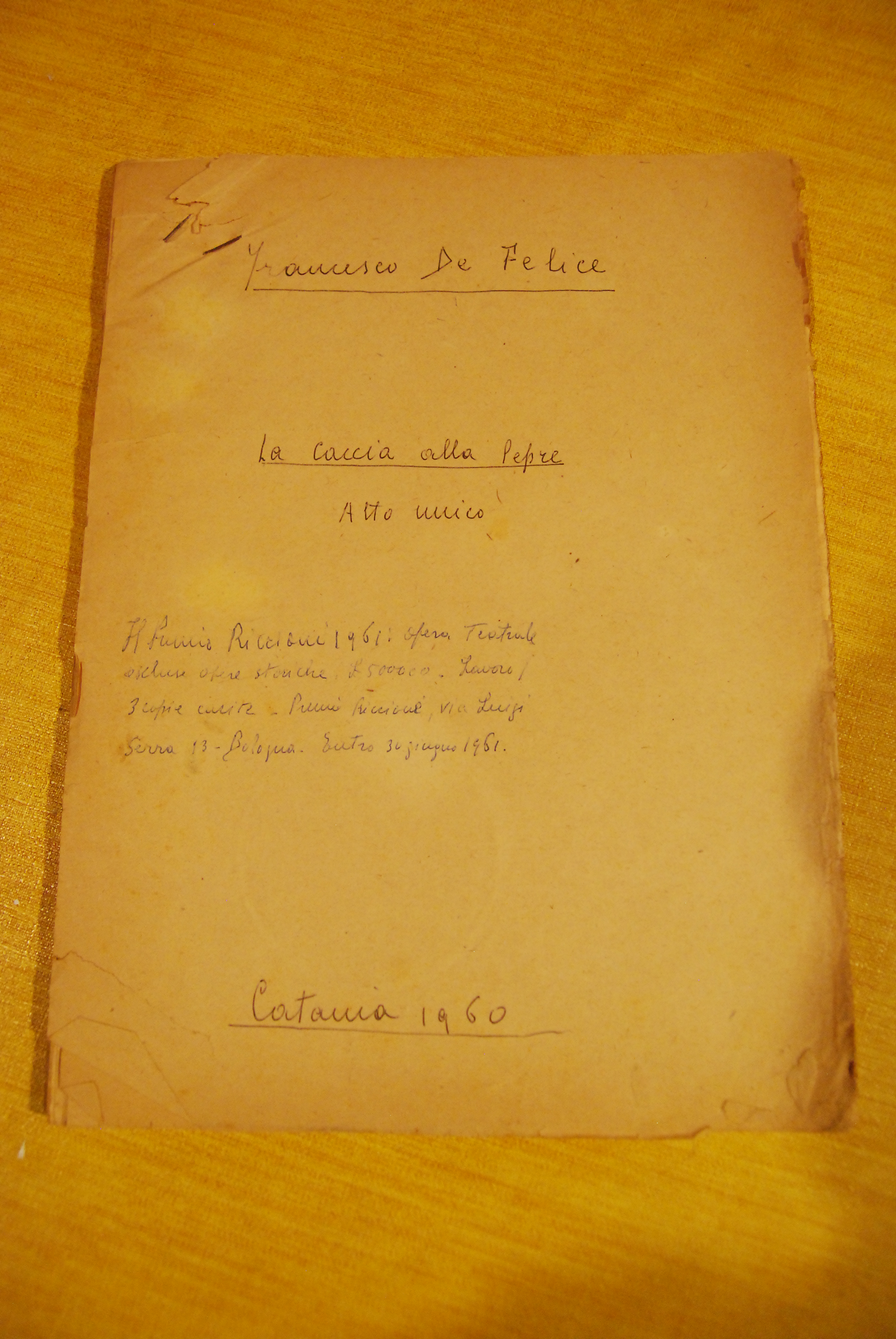 la caccia alla lepre atto unico