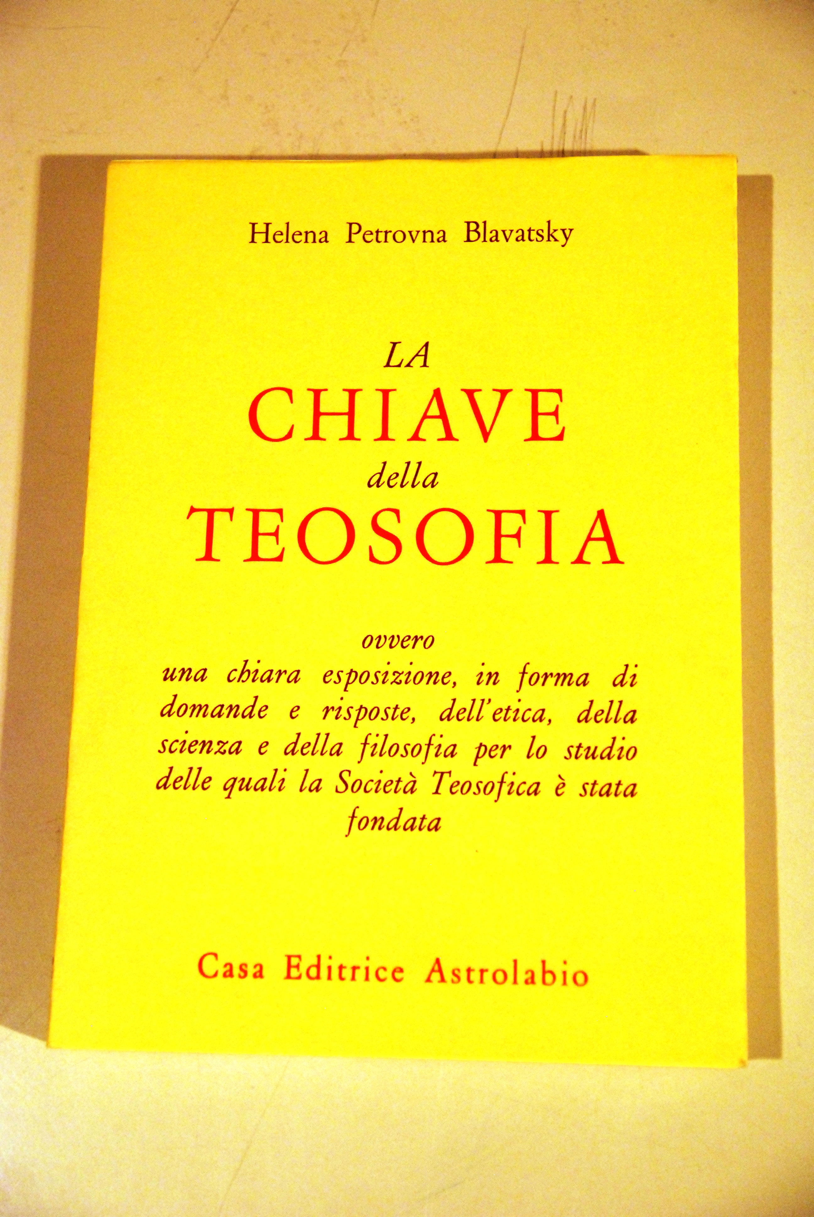 la chiave della teosofia NUOVISSIMO