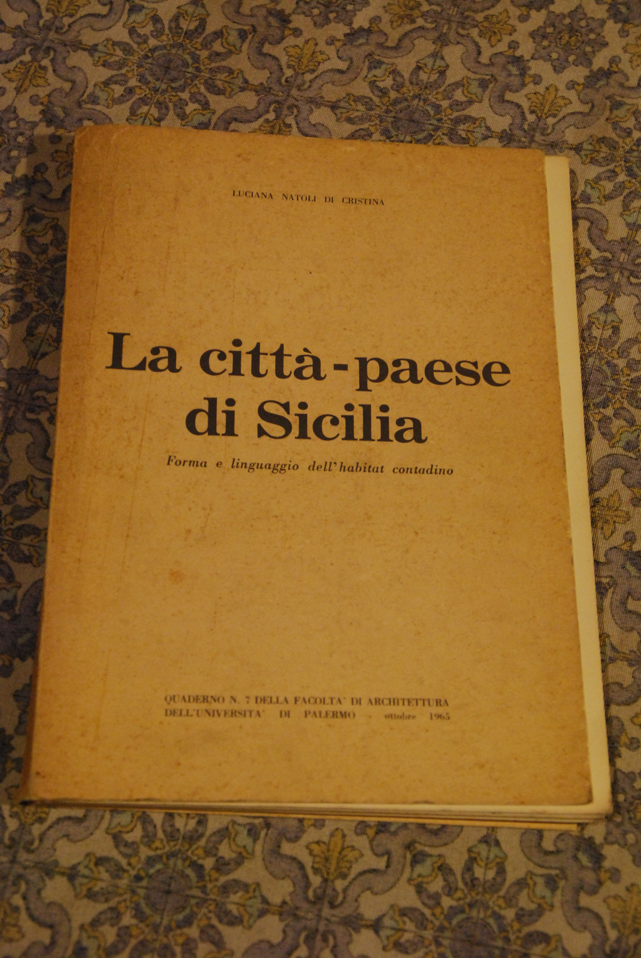 la città paese di sicilia forma e linguaggio dell'habitat contadino