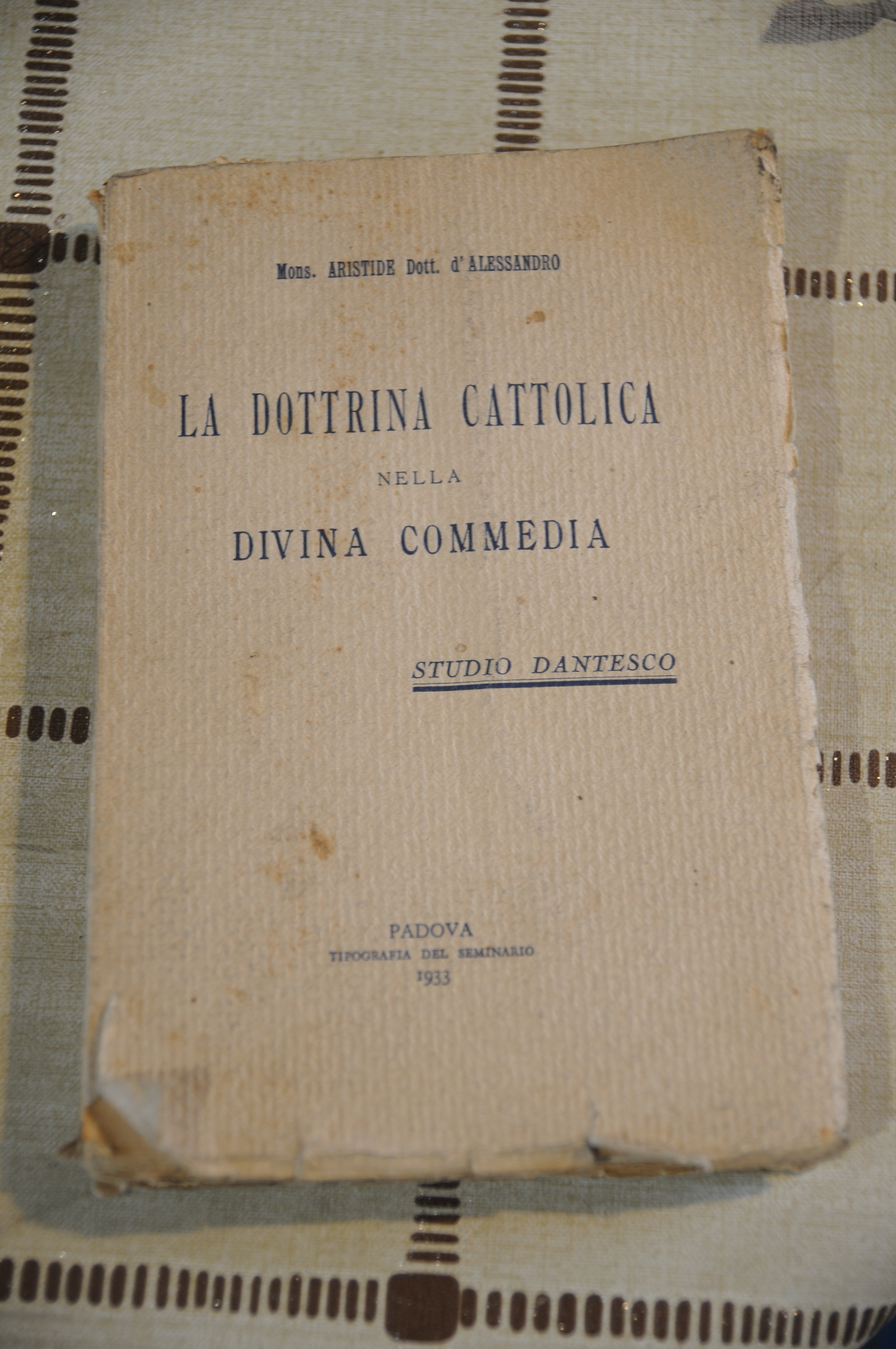 la dottrina cattolica nella divina commedia 1933