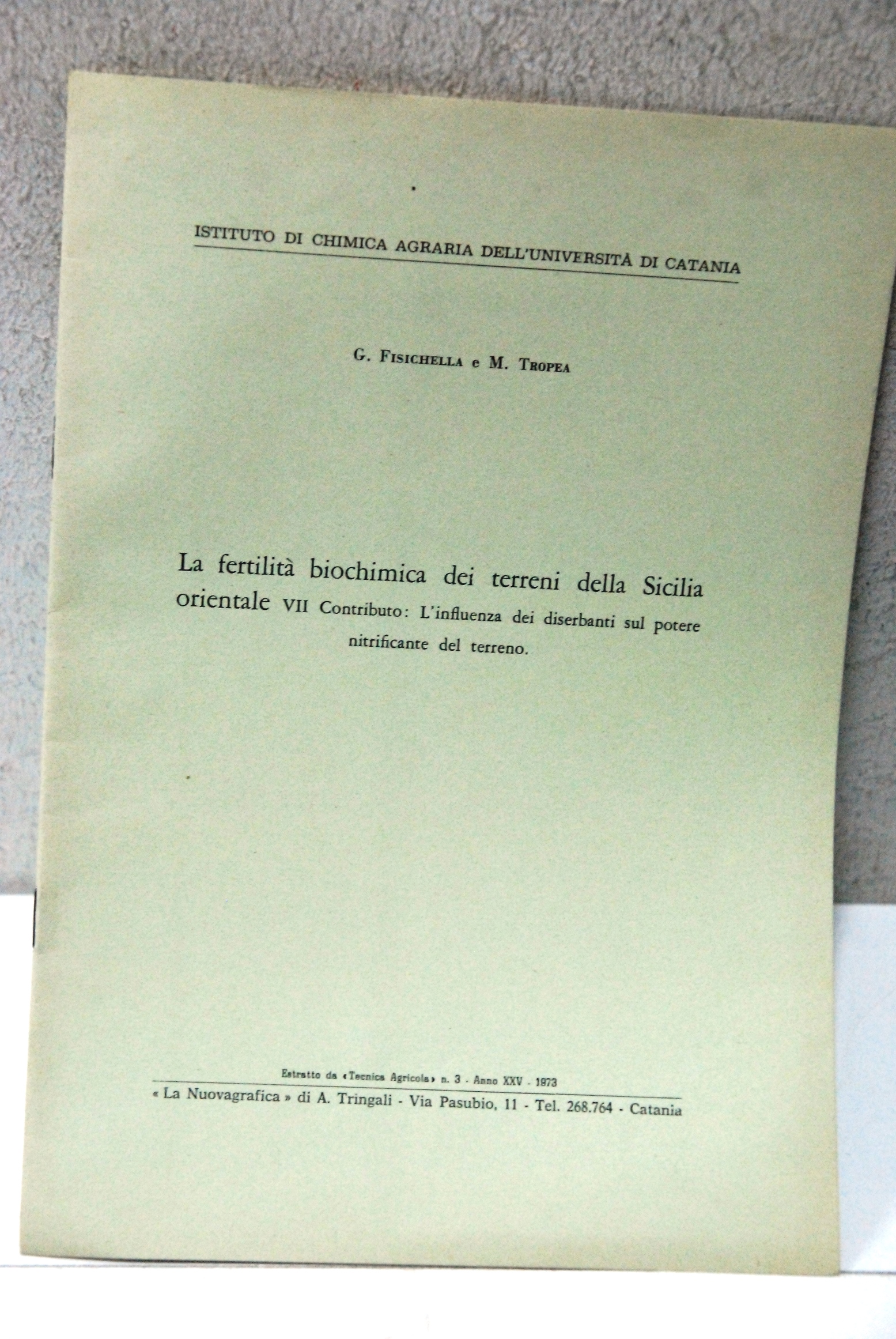 la fertilità biochimica dei terreni della sicilia orientale influenza dei …