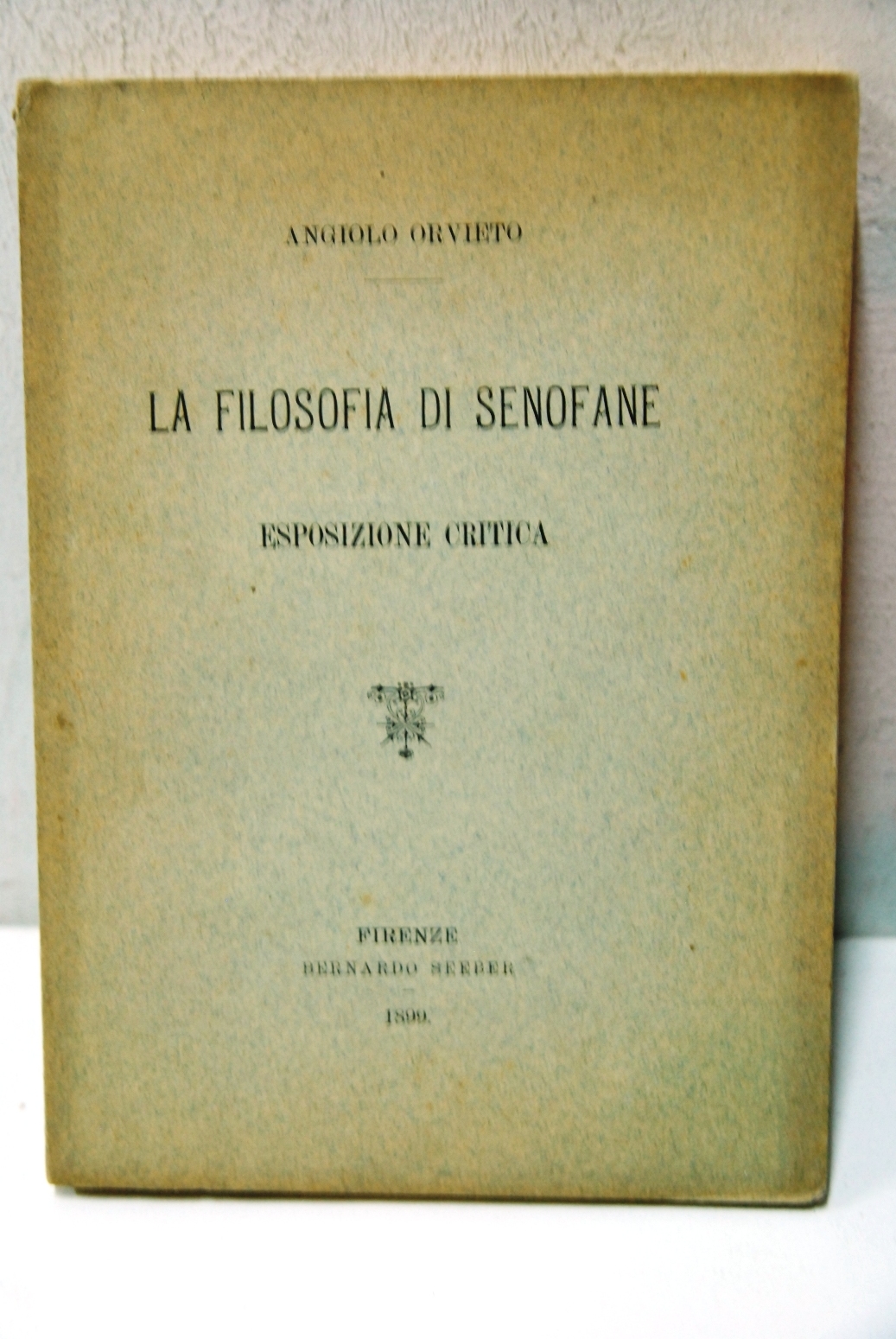 La filosofia di Senofane, esposizione critica
