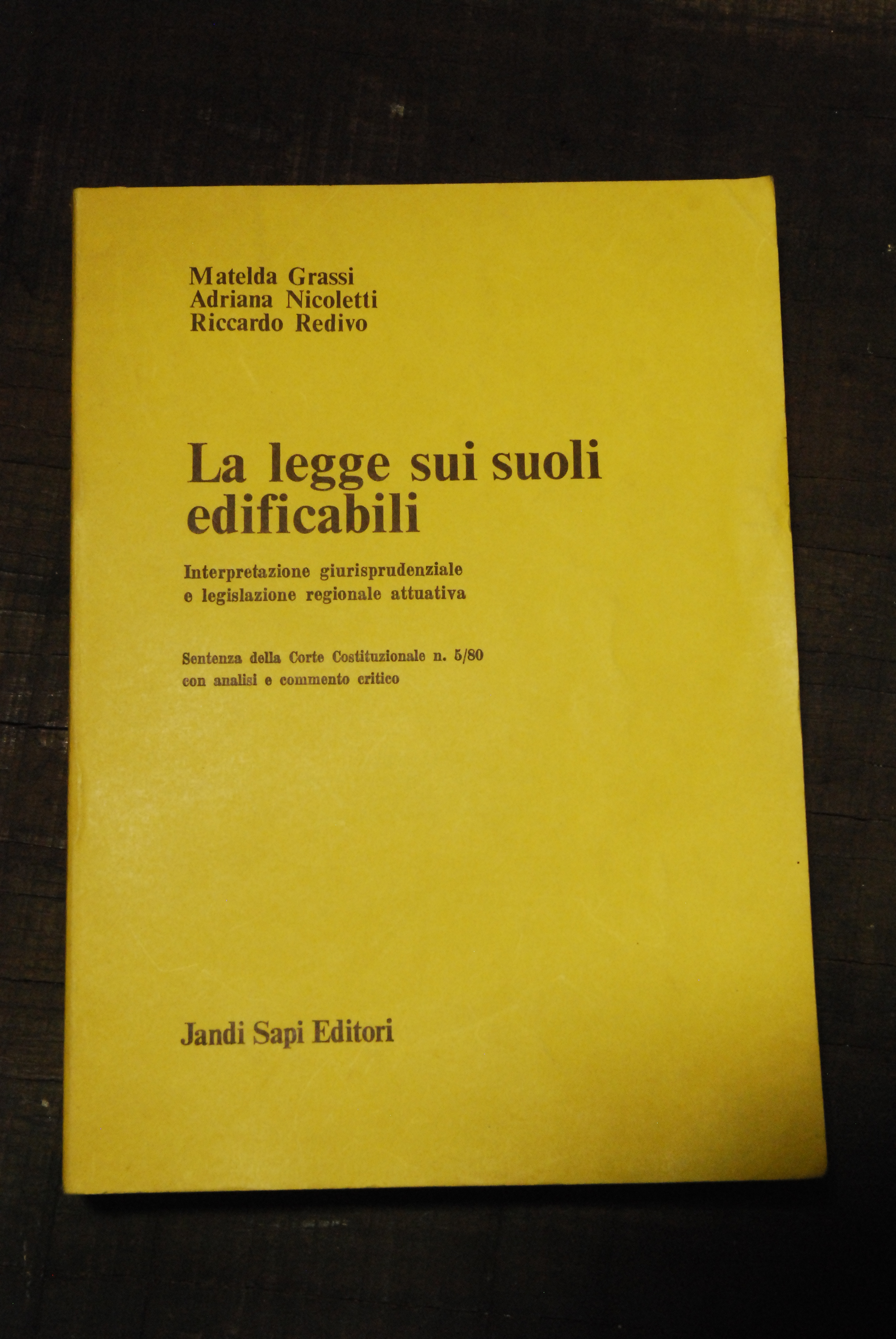 la legge sui suoli edificabili