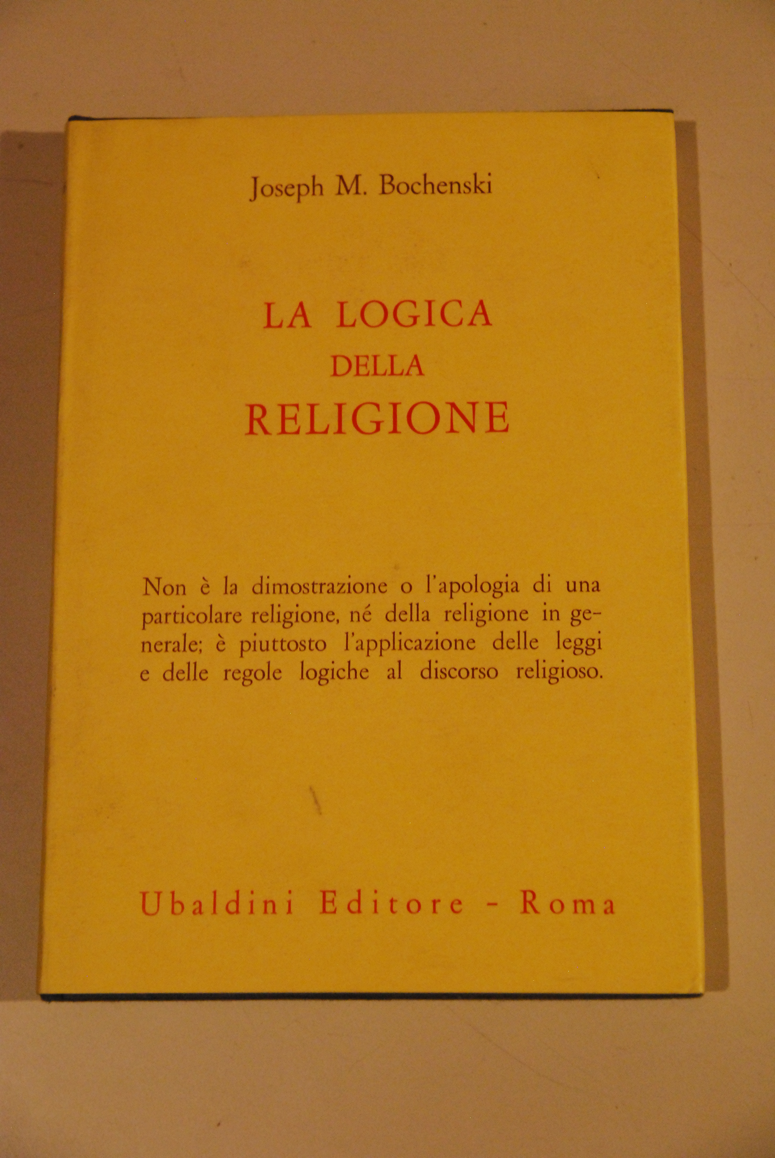 la logica della religione NUOVO