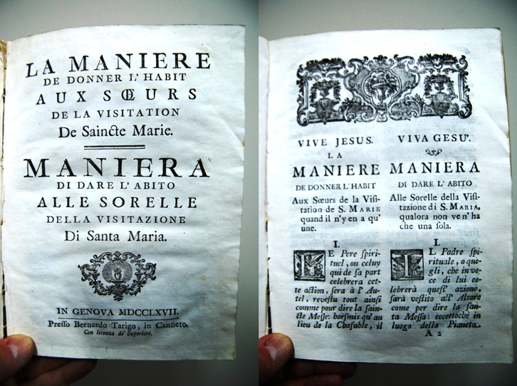 La Maniere De Donner L'habit Aux soeurs de la visitation …