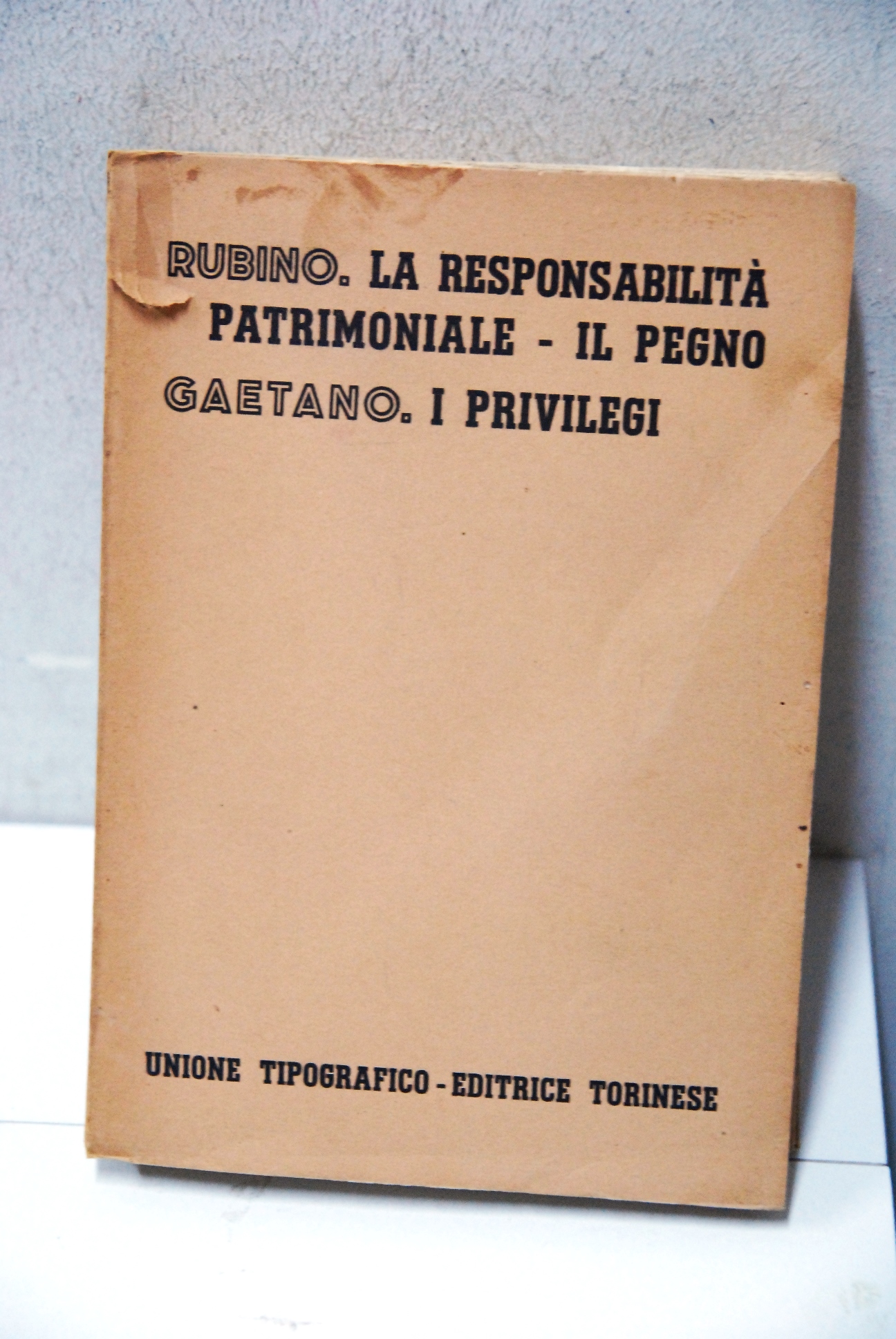 la responsabilità patrimoniale il pegno i privilegi (sovracopertina come da …