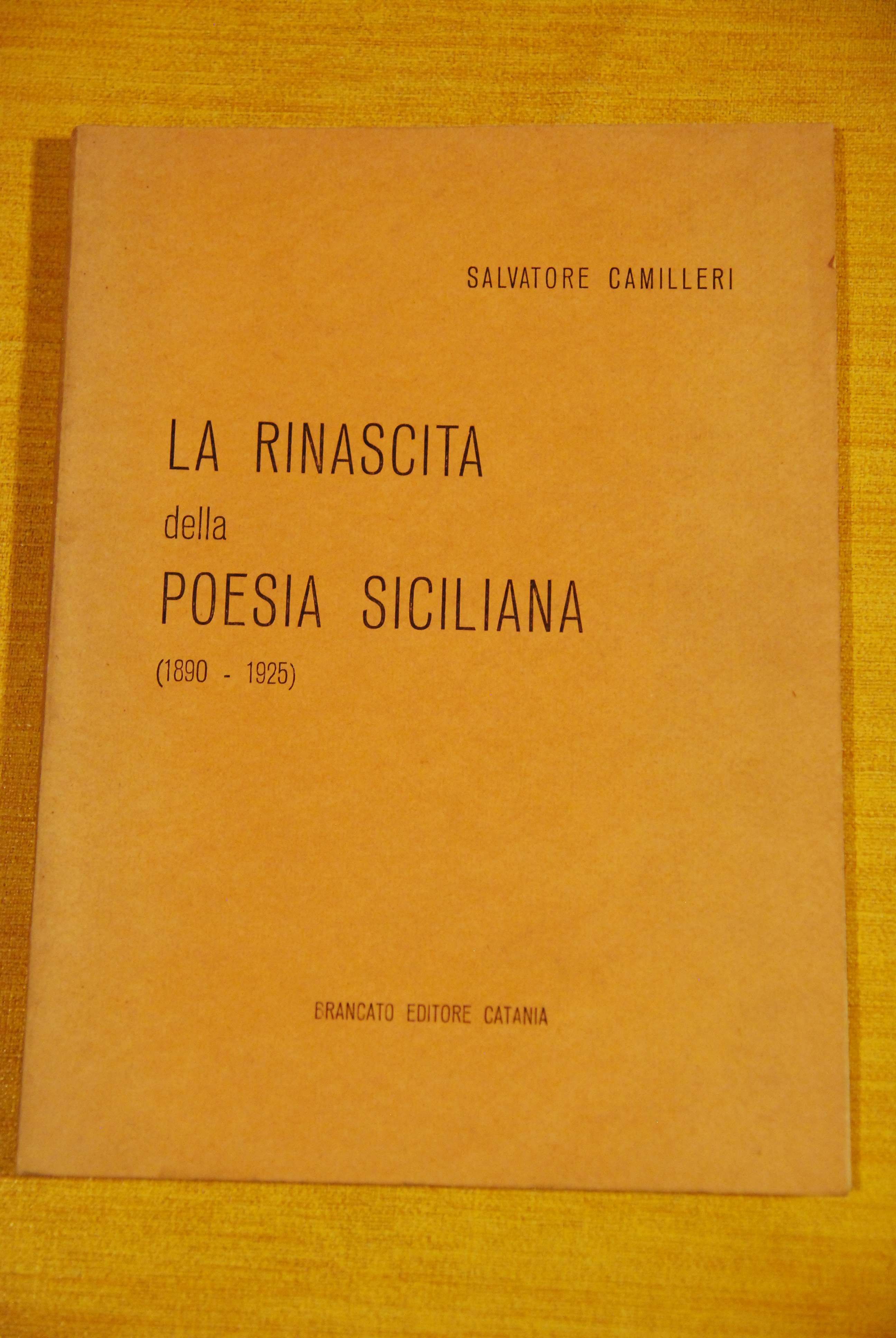 la rinascita della poesia siciliana autografato dall'autore con dedica
