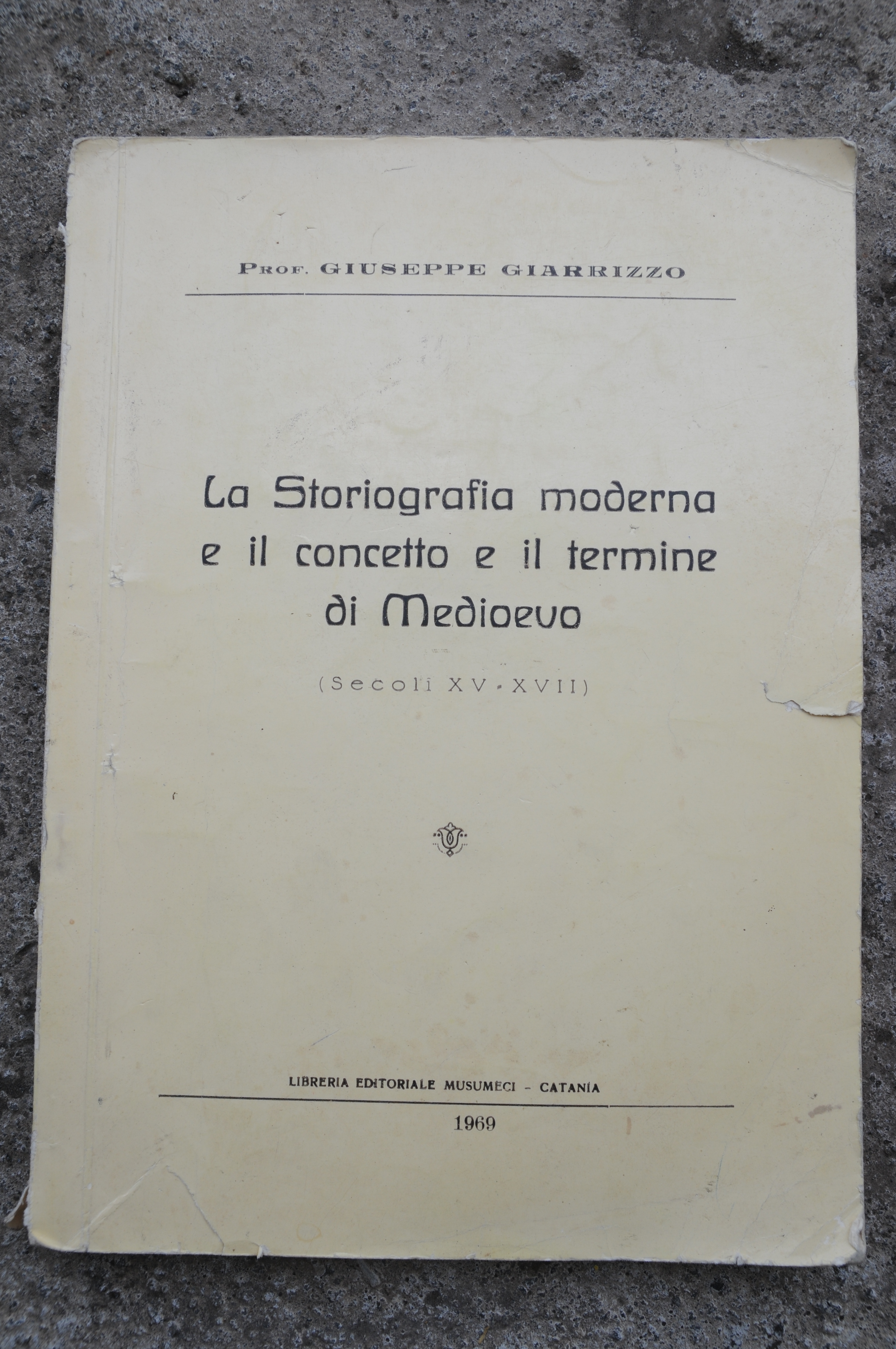 la storiografia moderna e il concetto e il termine di …