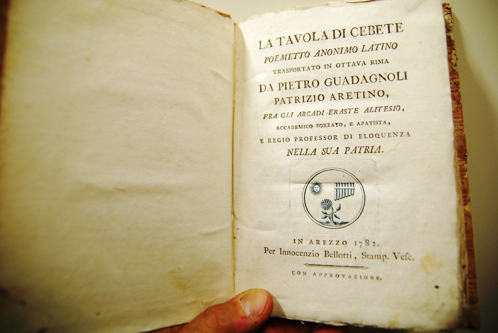 la tavola di cebete pietro guadagnoli patrizio aretino arezzo