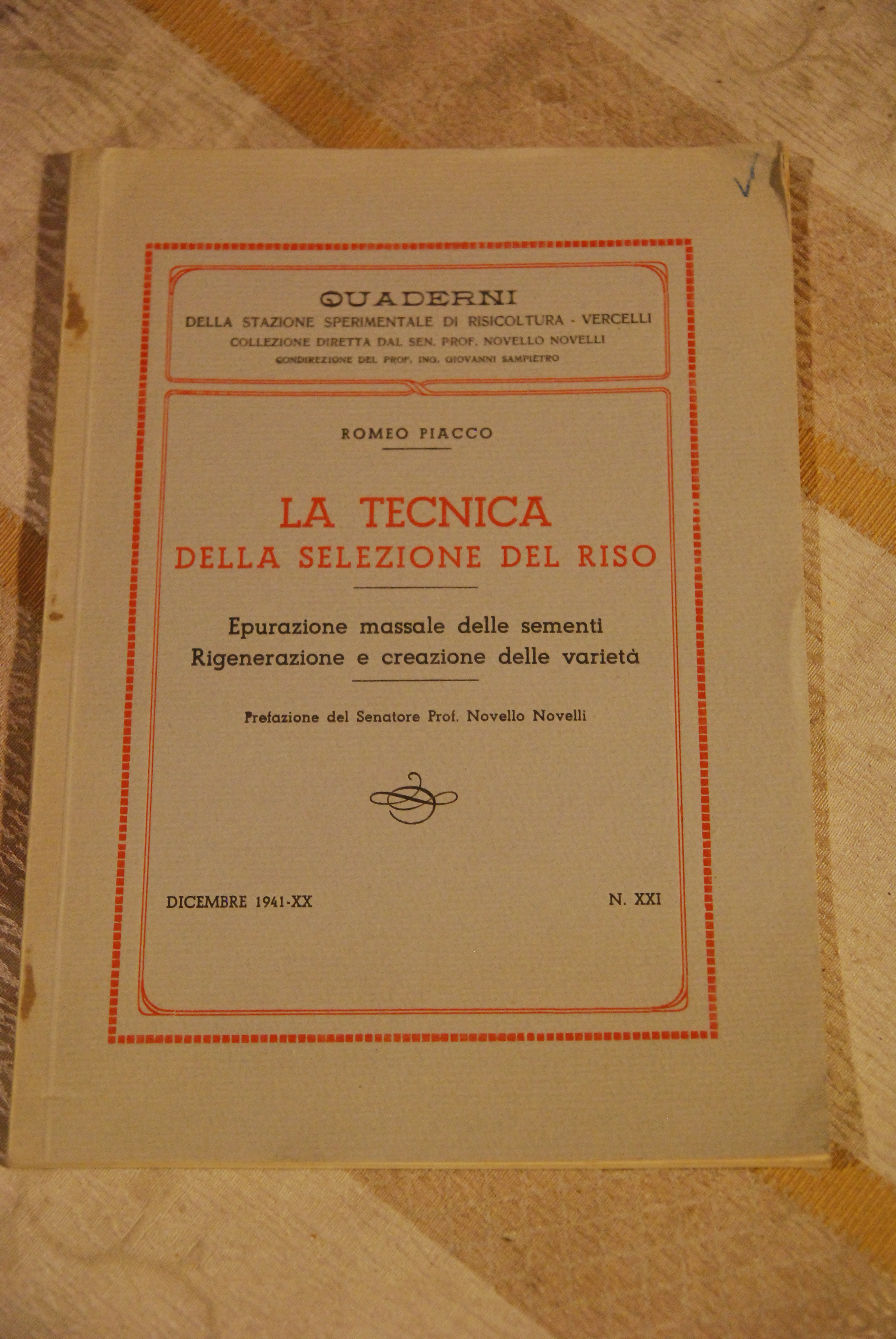 la tecnica della selezione del riso NUOVO