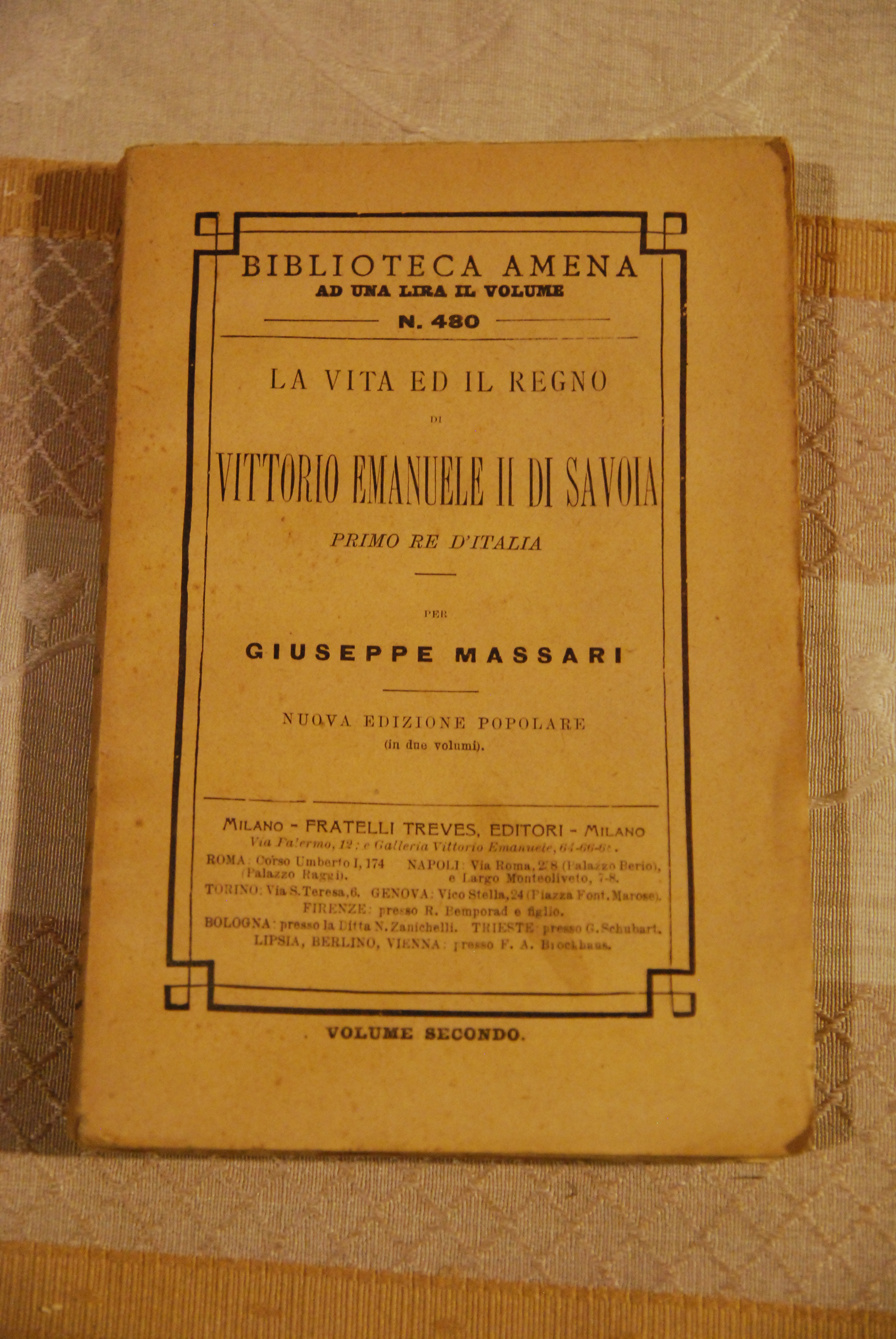 la vita ed il regno vittorio emanuele II di savoia …