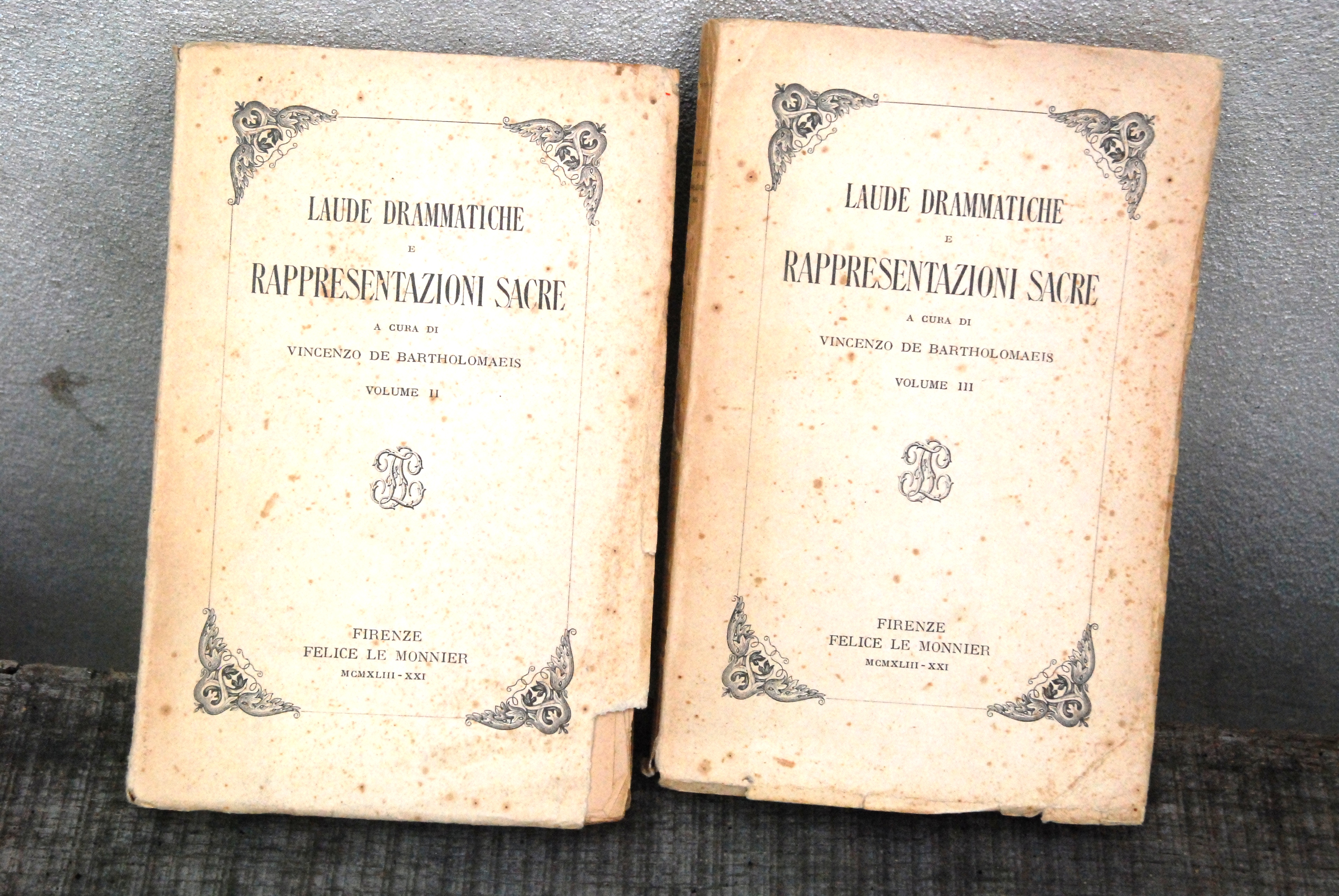 laude drammatiche e rappresentazioni sacre voll. II e II