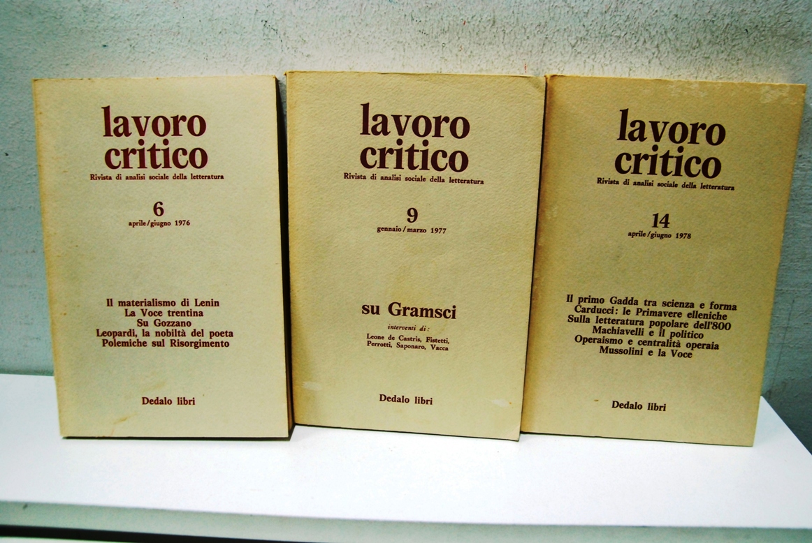 Lavoro Critico, Rivista di analisi sociale della letteratura 1976, 1977, …