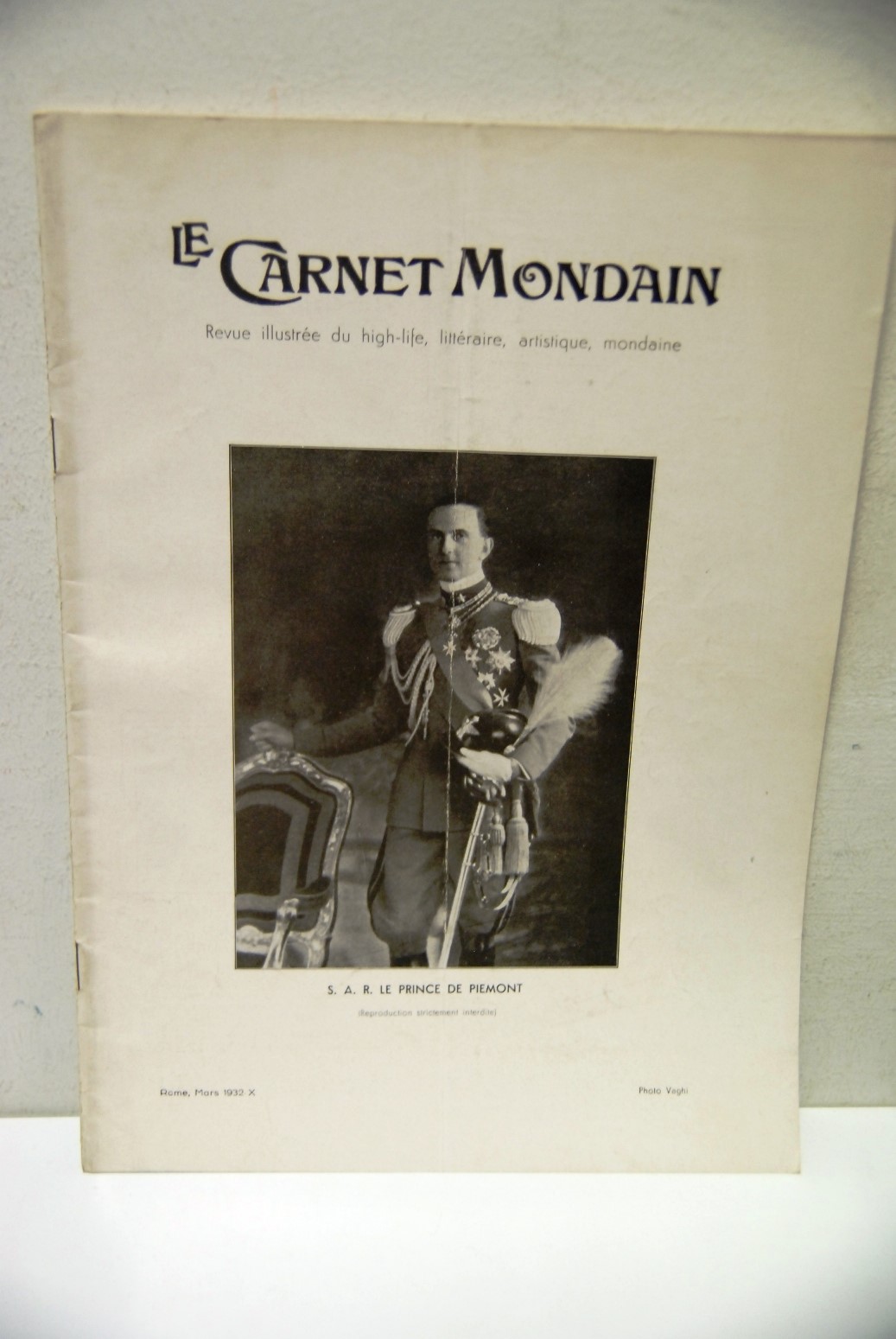 Le Carnet Mondain (Marzo 1932) Le Prince du Piemont