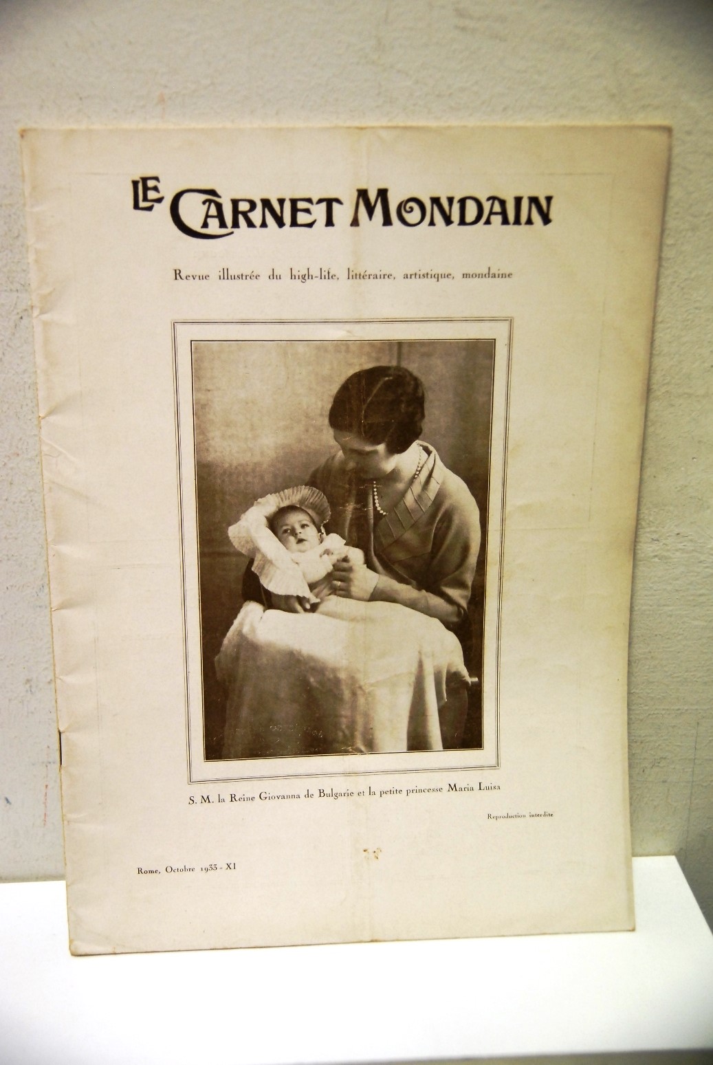 Le Carnet Mondain (Ottobre 1933) la reine giovanna de bulgarie …