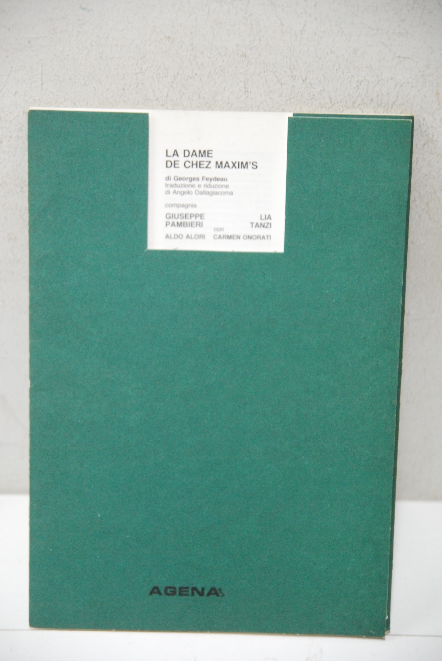 le dame de chez maxim's di feydeau brochure teatrale