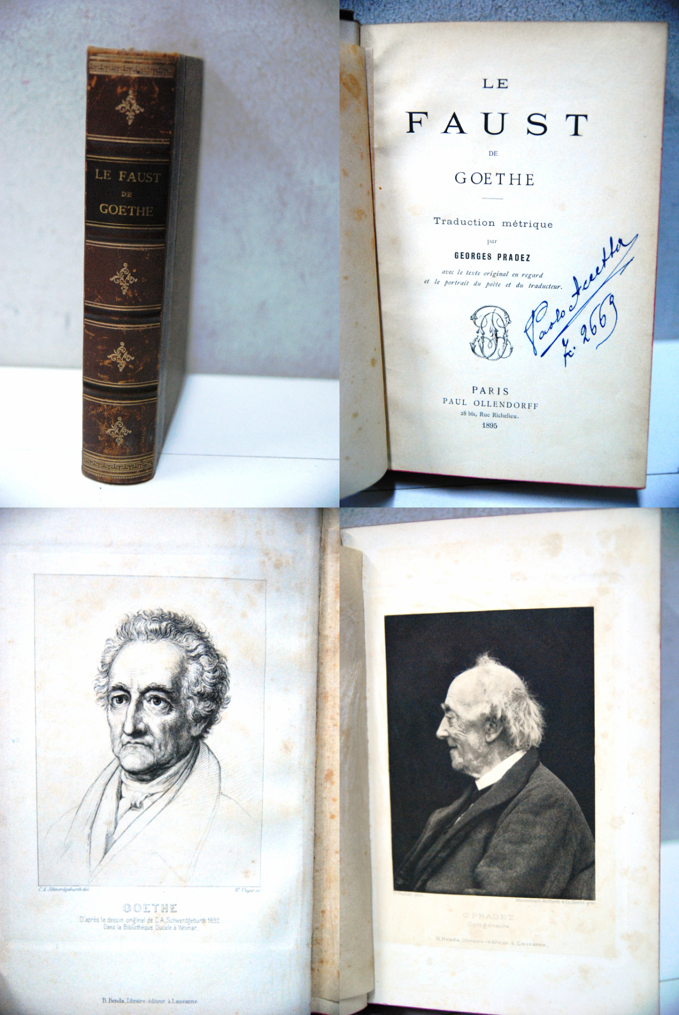 le faust de goethe COME NUOVO
