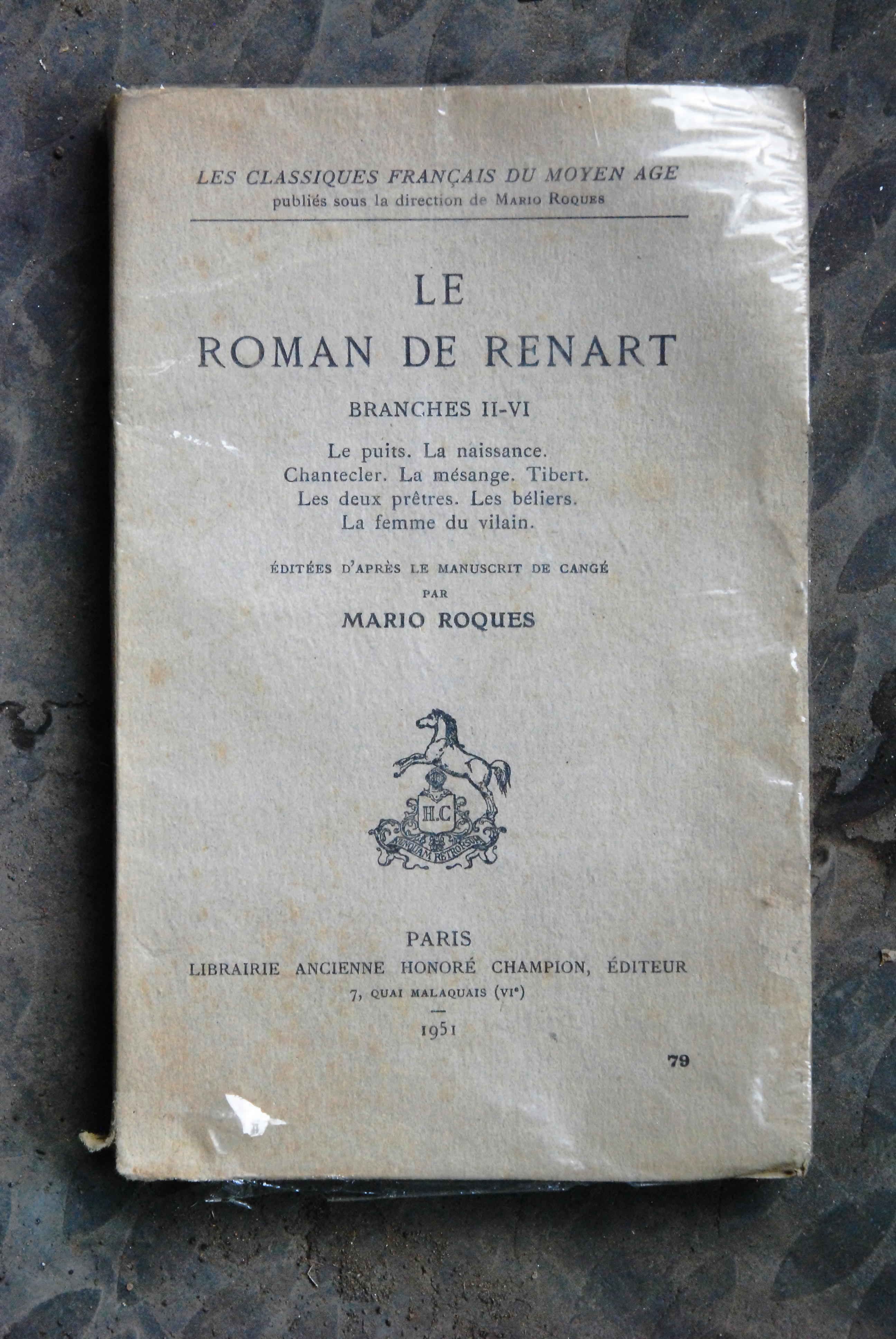 le roman de renart branches II-VI NUOVO