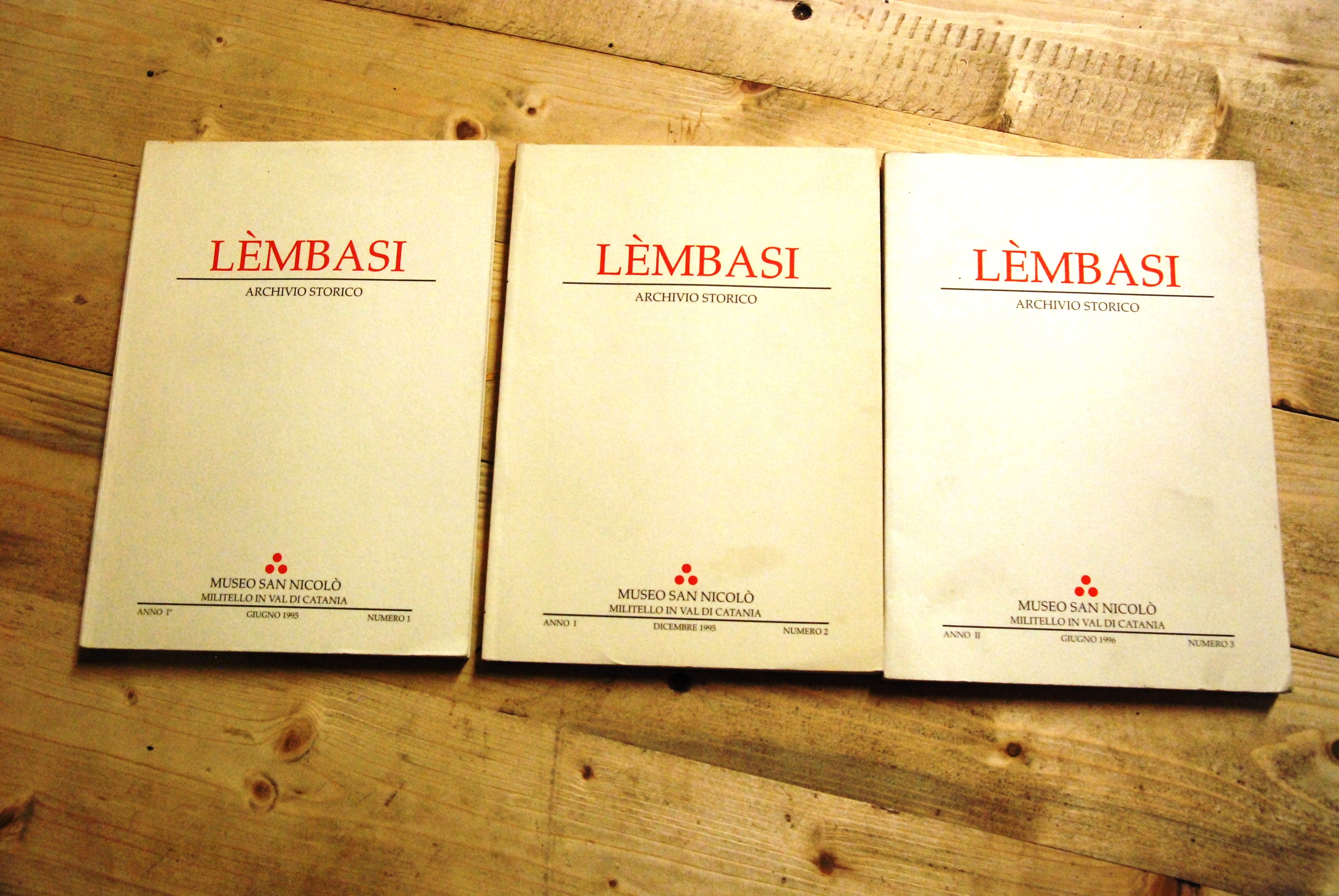 lembasi lèmbasi archivio storico anno 1995 numero 1,2,3 NUOVI