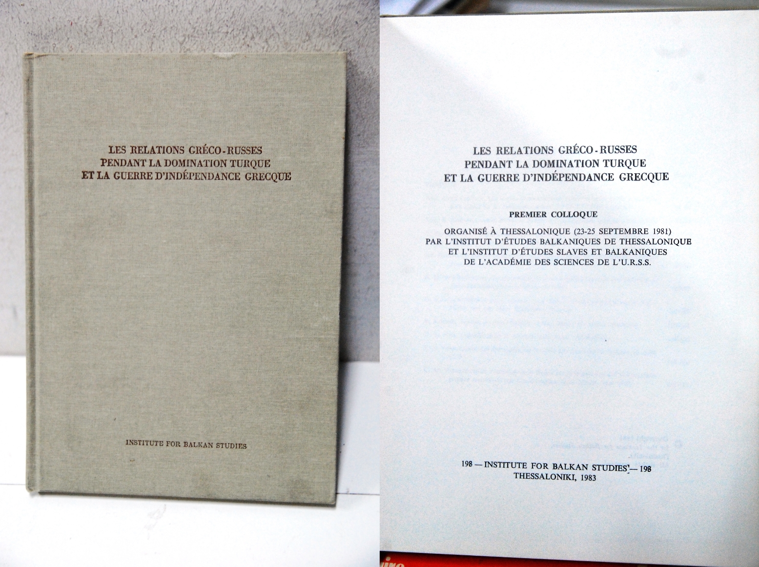 les relations greco russes pendant la domination turque et la …