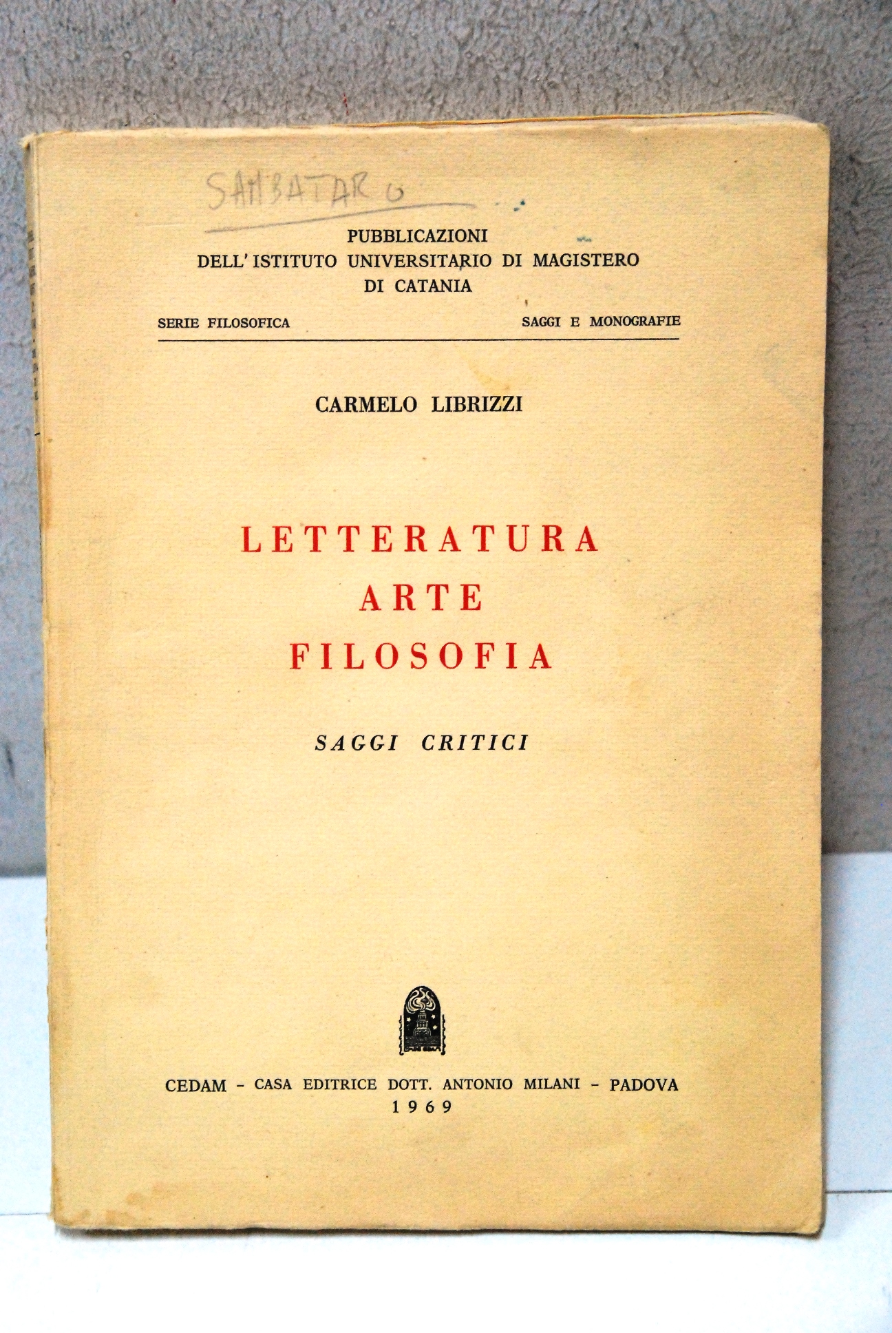 Letteratura arte filosofia saggi critici