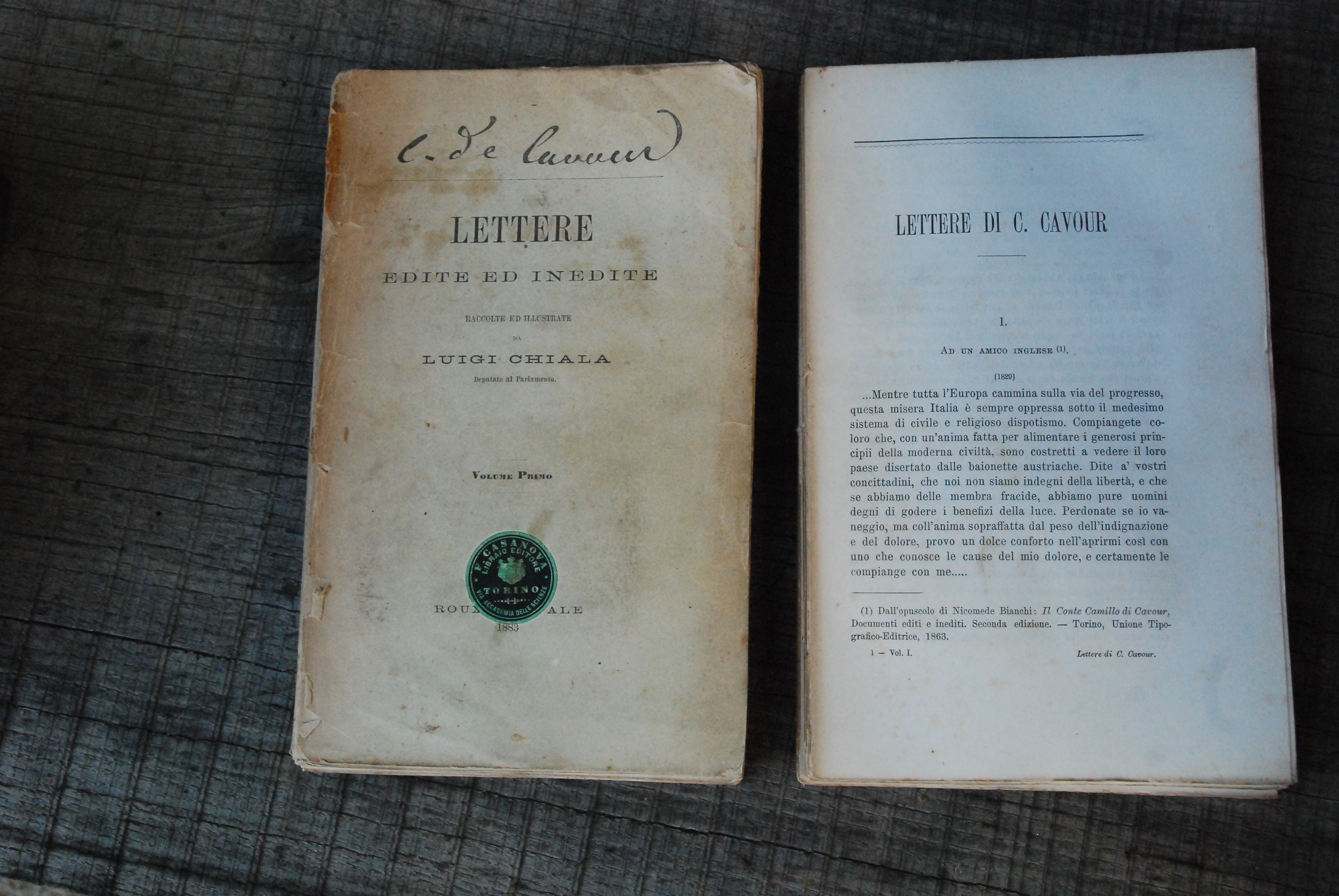 lettere edite ed inedite di cavour raccolte ed illustrate pag. …