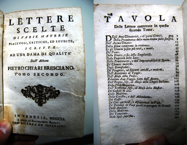 lettere scelte di varie materie piacevoli critiche ed erudite scritte …