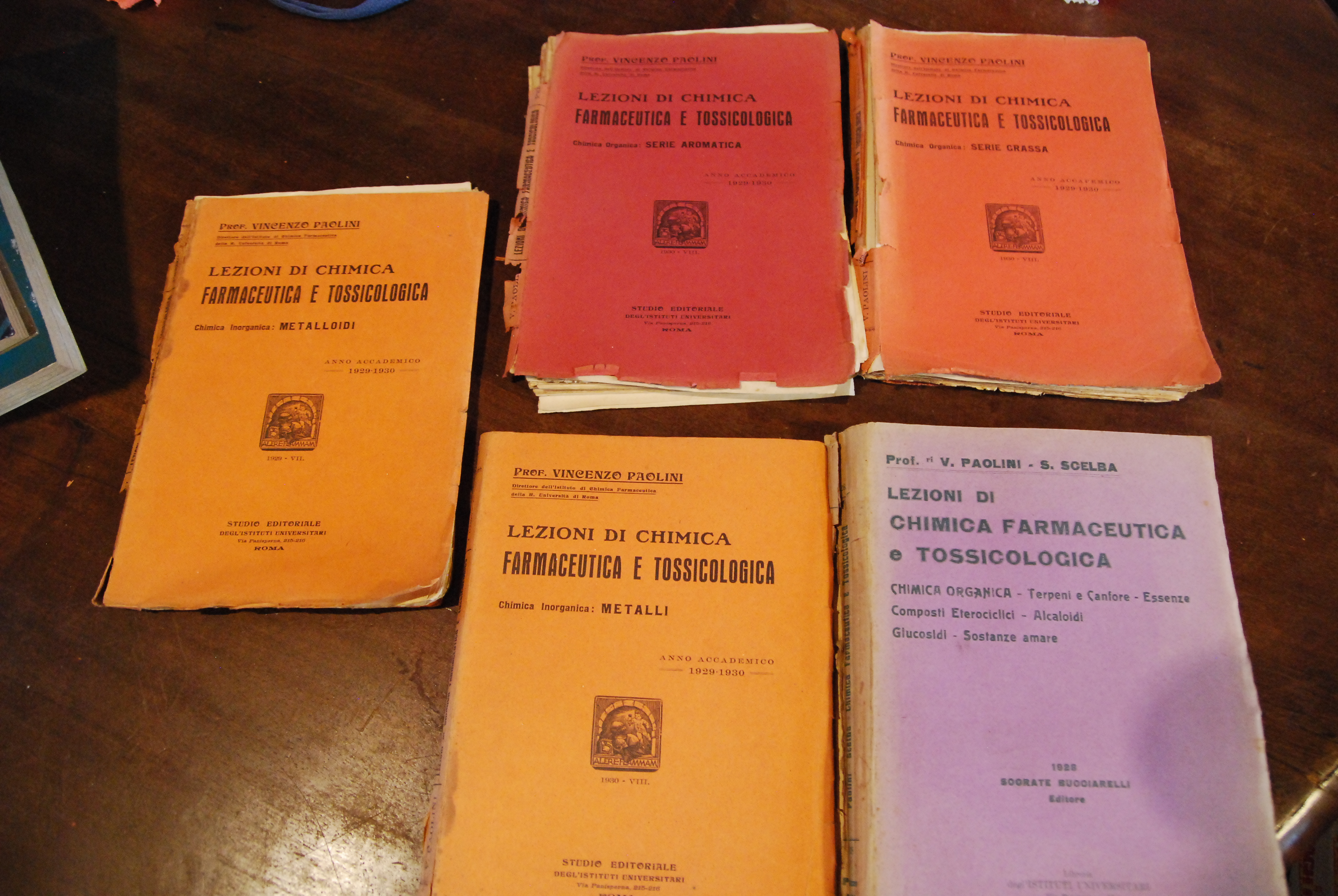 lezioni di chimica farmaceutica tossicologica organica e inorganica 5 voll. …
