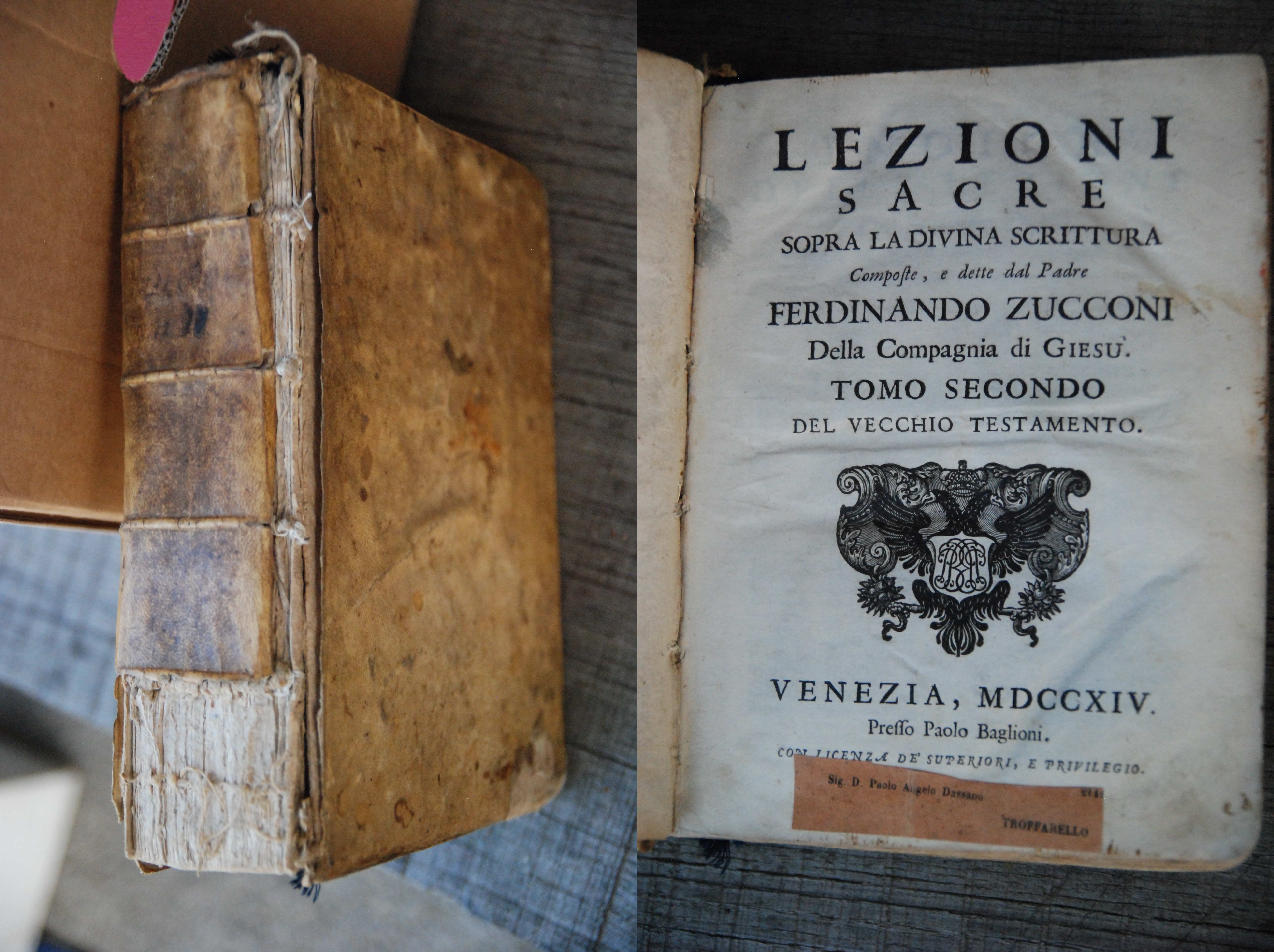 lezioni sacre sopra la divina scrittura tomo secondo