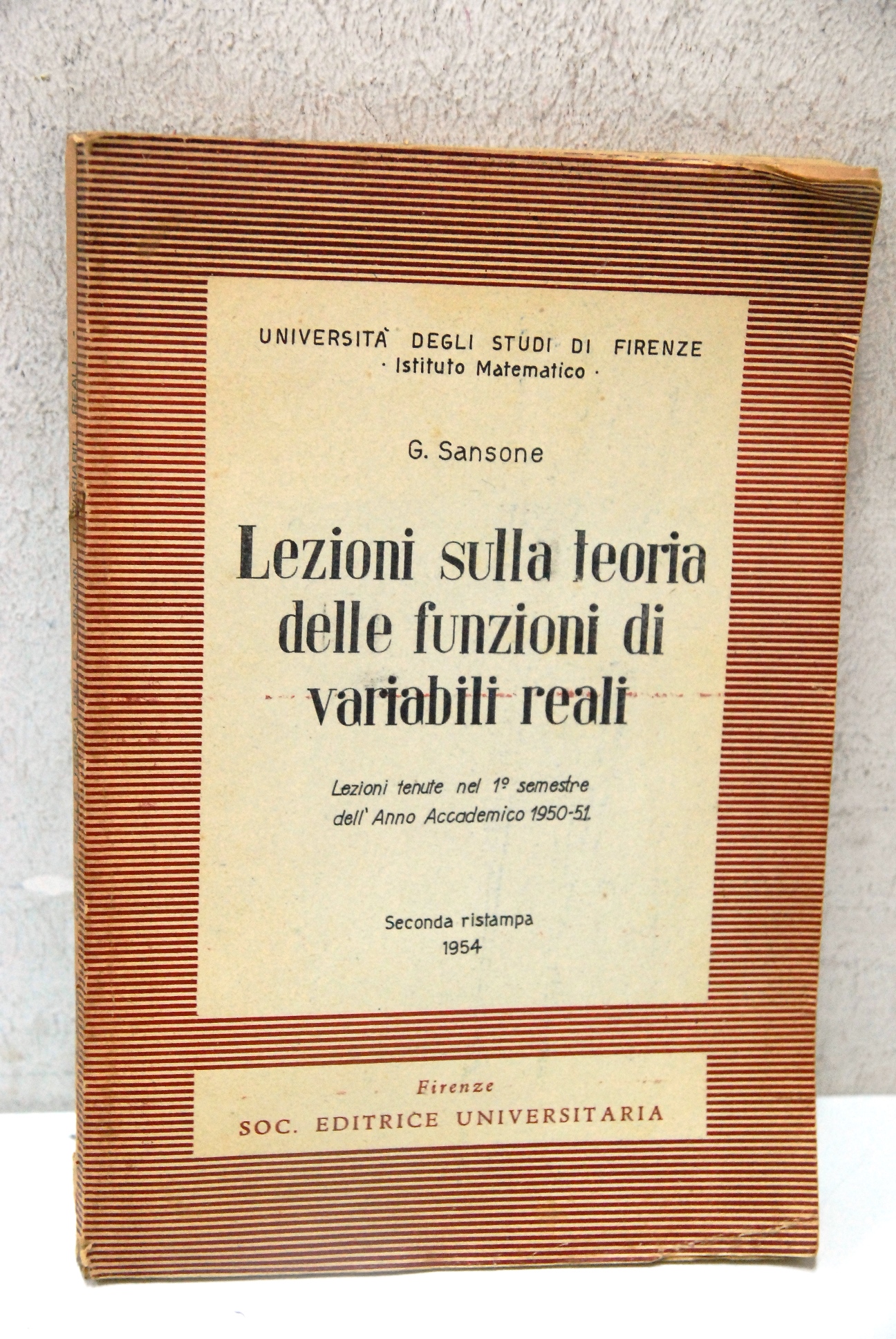 lezioni sulla teoria delle funzioni di variabili reali