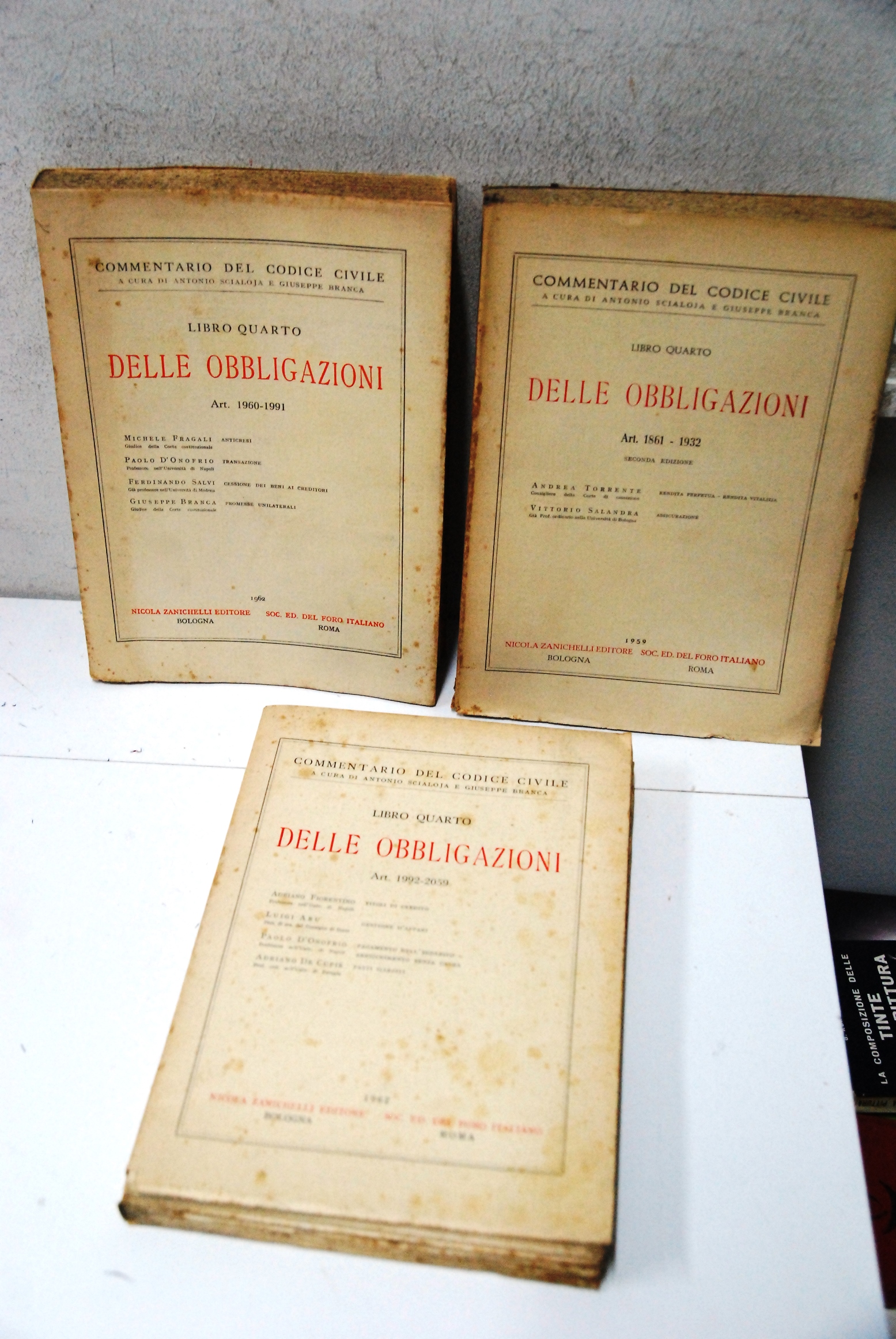 libro quarto delle obbligazioni 1861-1932, 1960-1991, 1992-2059, 3 voll.