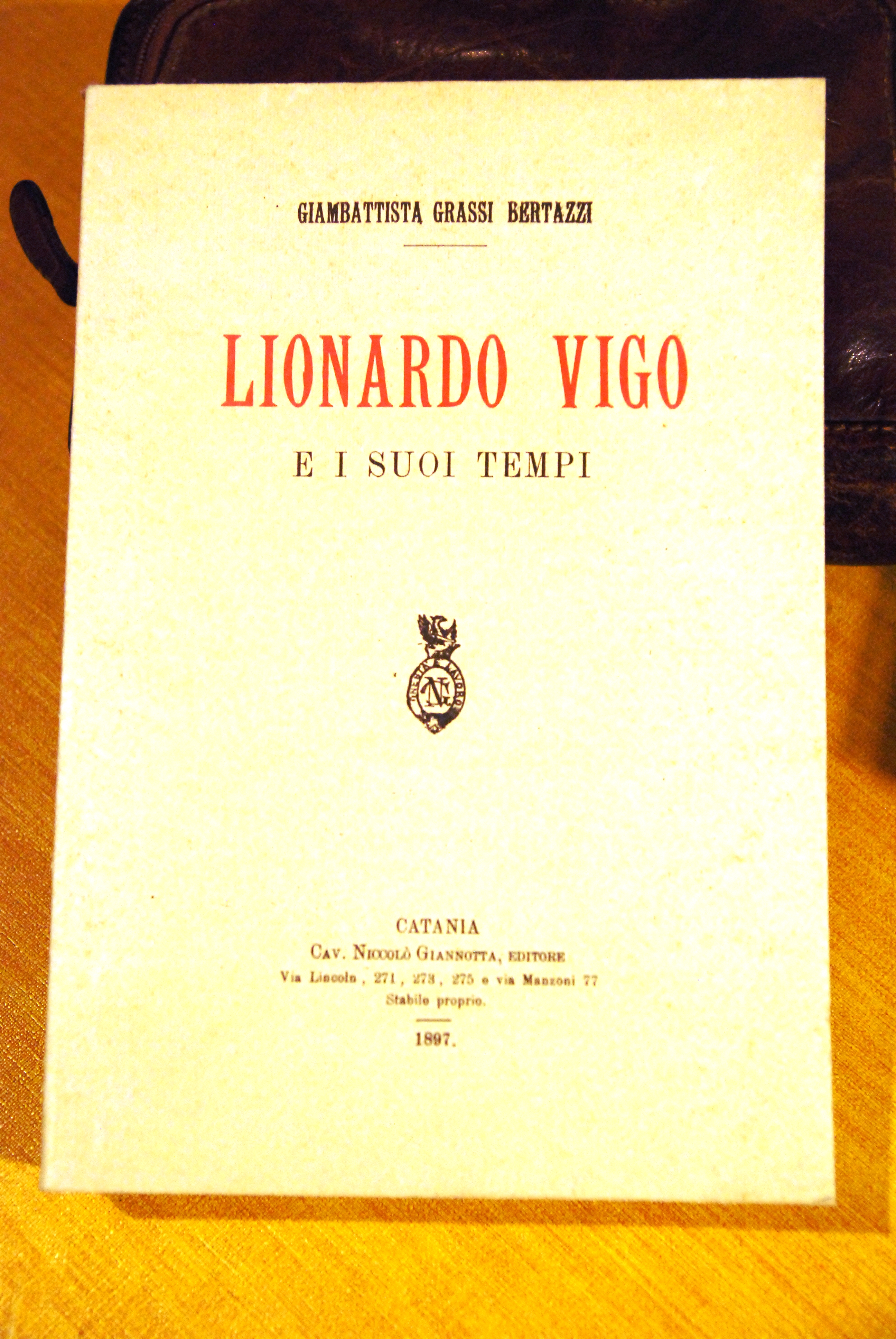 lionardo vigo e i suoi tempi NUOVO