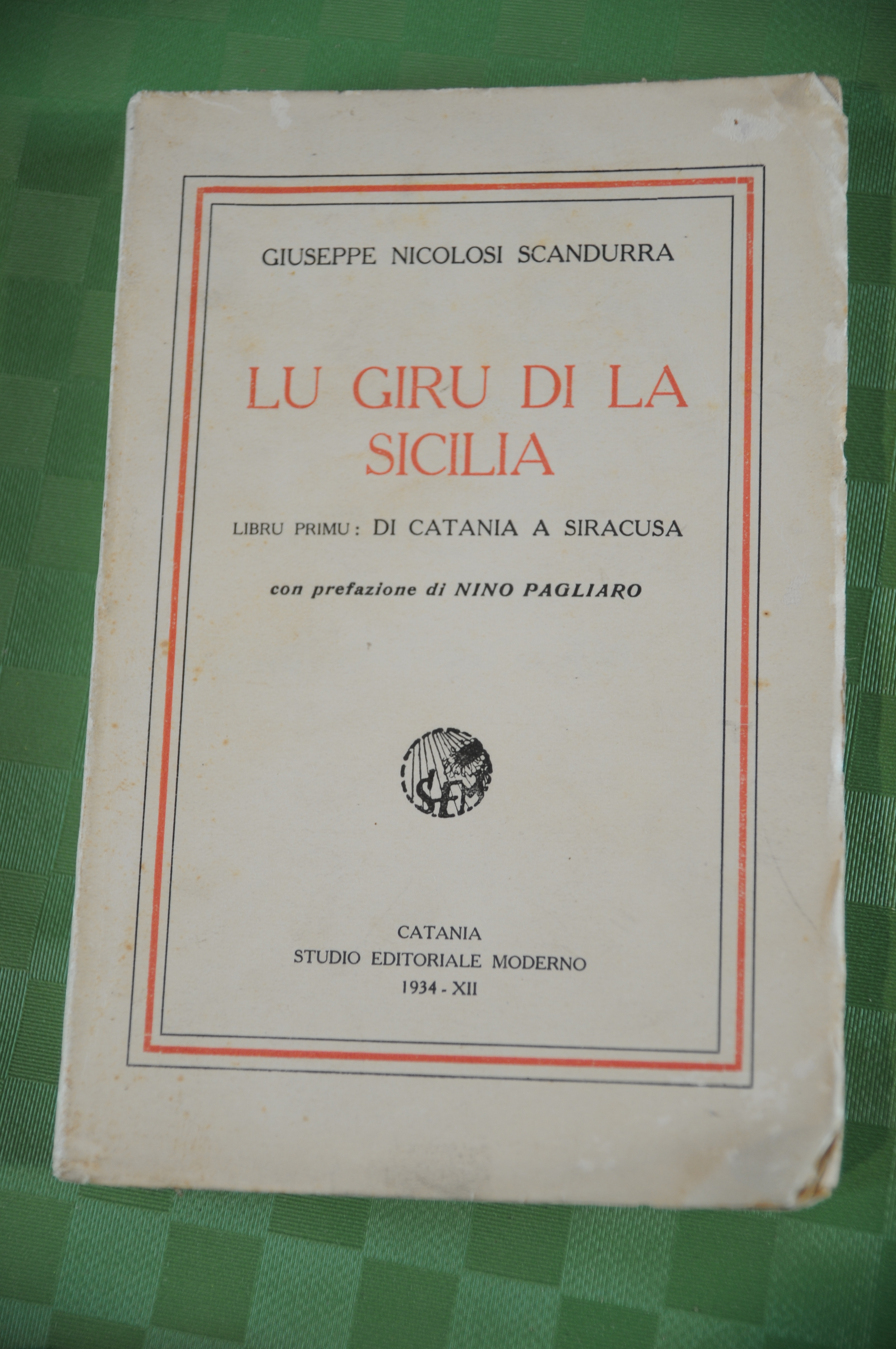 lu giru di la sicilia autografato con dedica