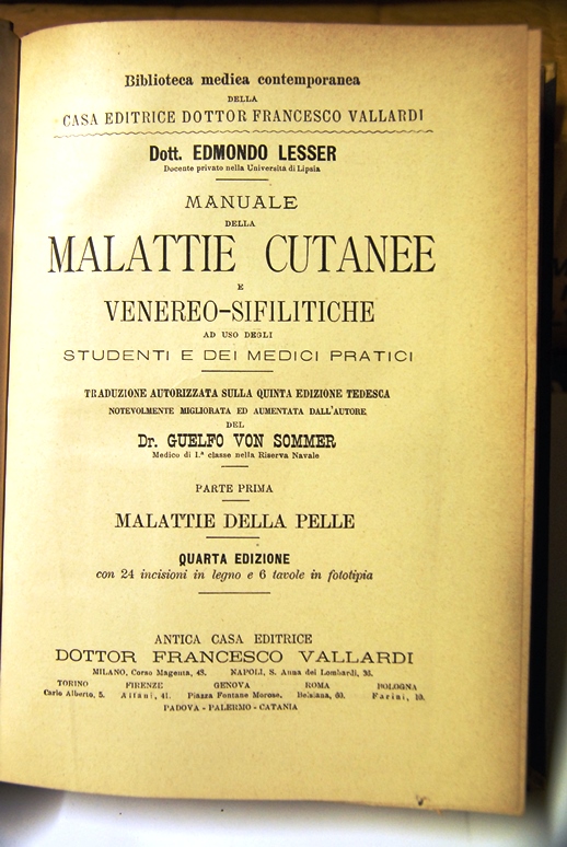Malattie Cutanee e Venereo - Sifilitiche, Parte Prima