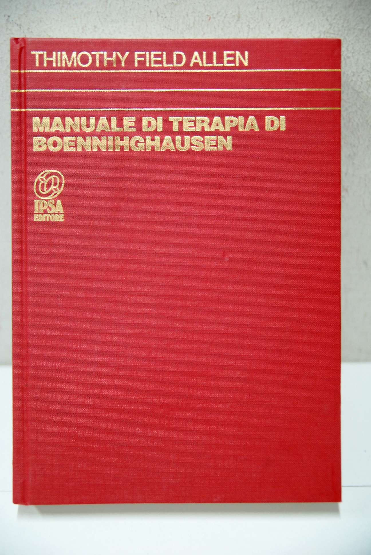Manuale di terapia di boennihghausen roberts wilson NUOVISSIMO disponibili più …