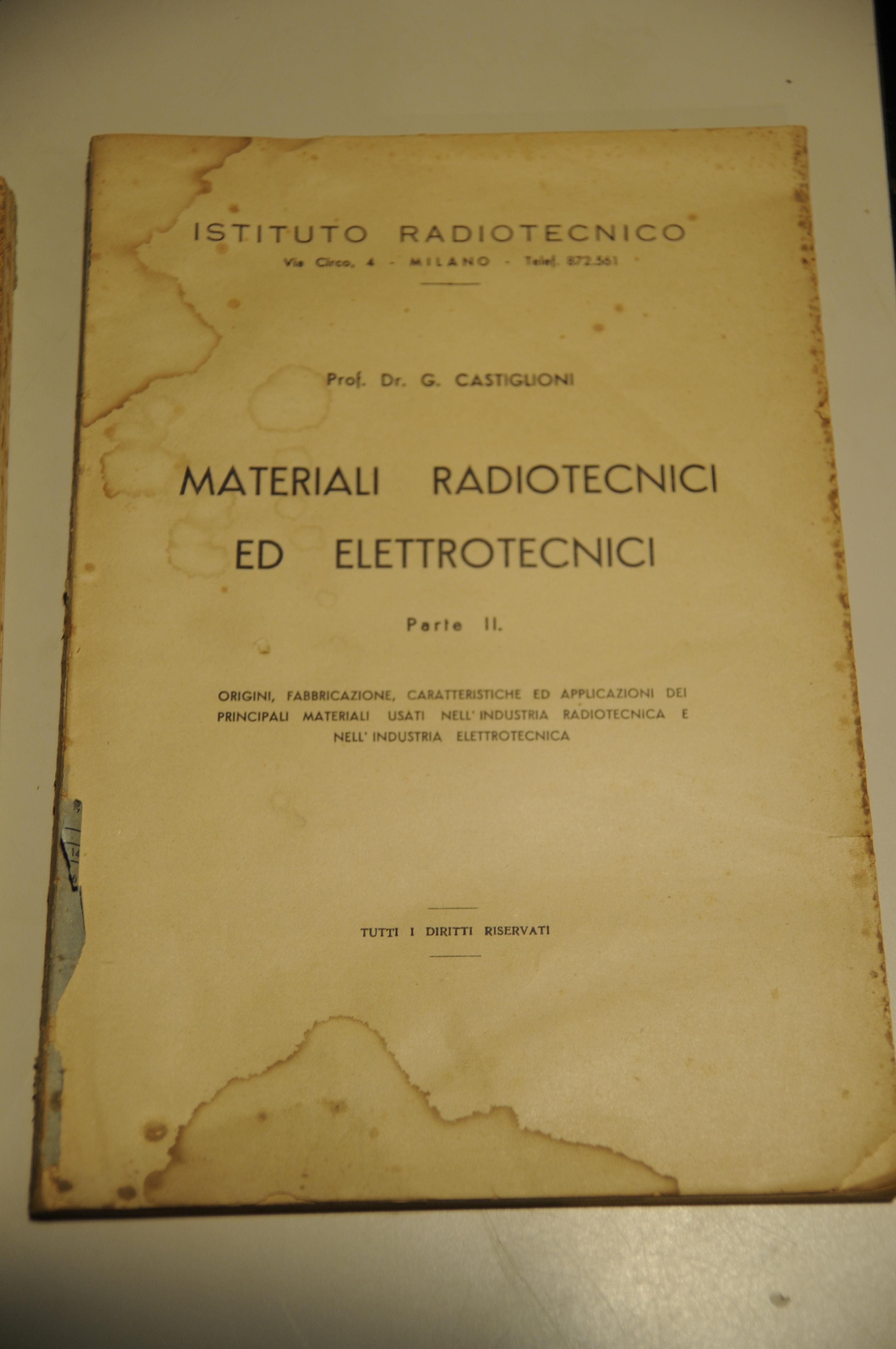 materiali radiotecnici ed elettrotecnici parte II