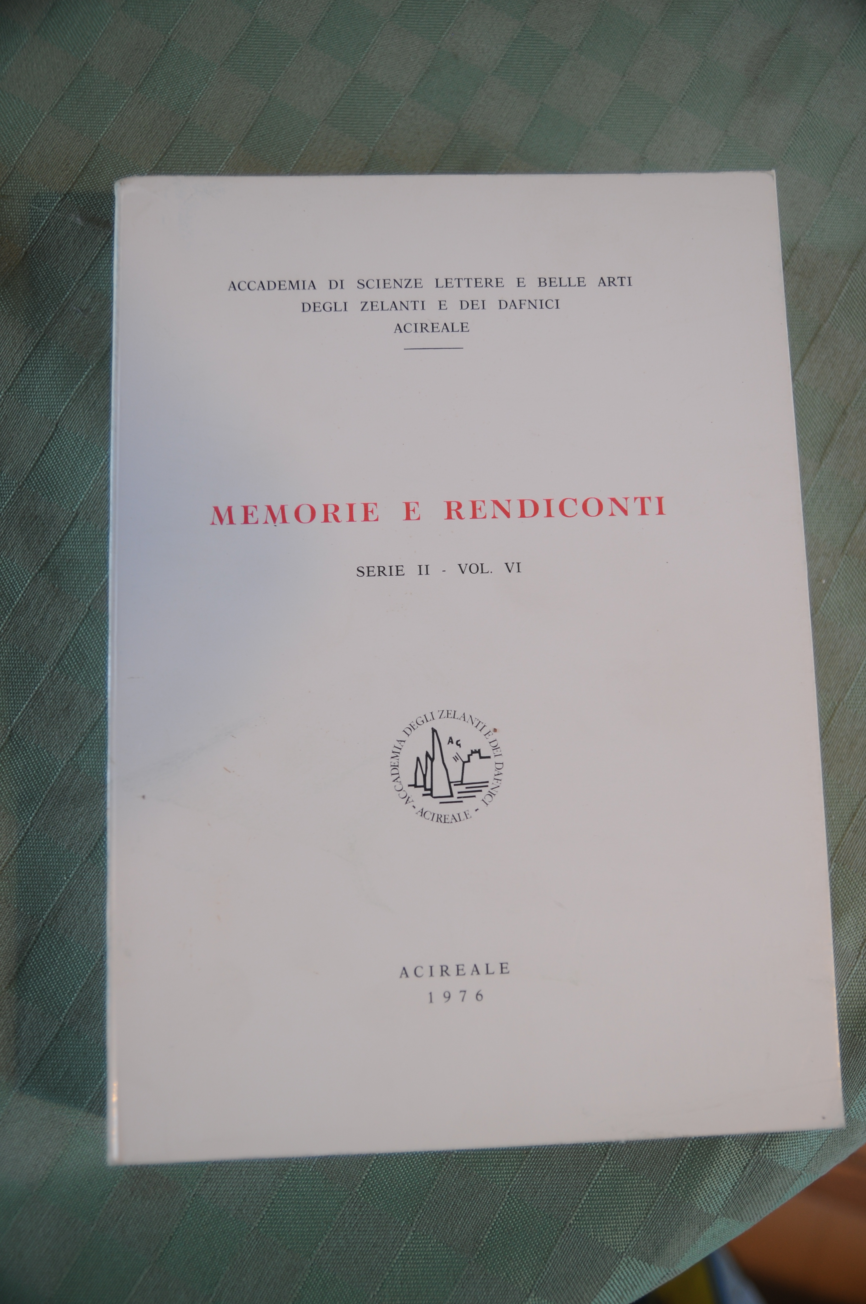 memorie e rendiconti serie II vol. VI NUOVISSIMO