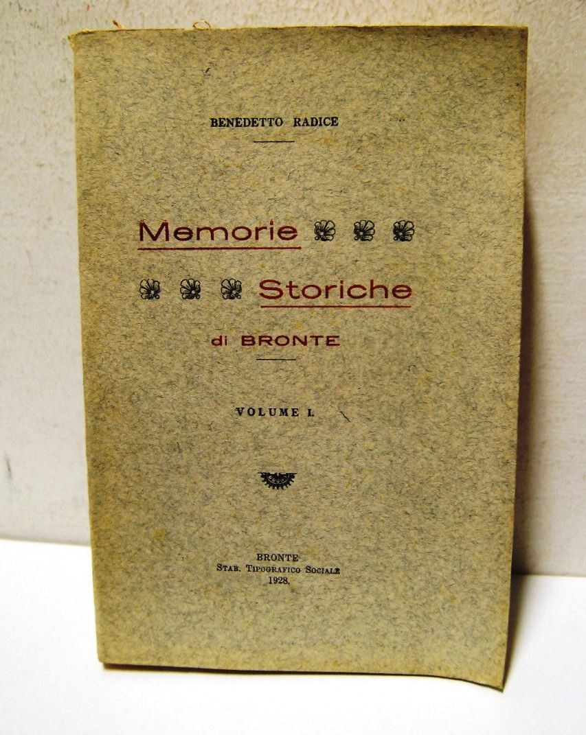 Memorie storiche di bronte 1^ vol.