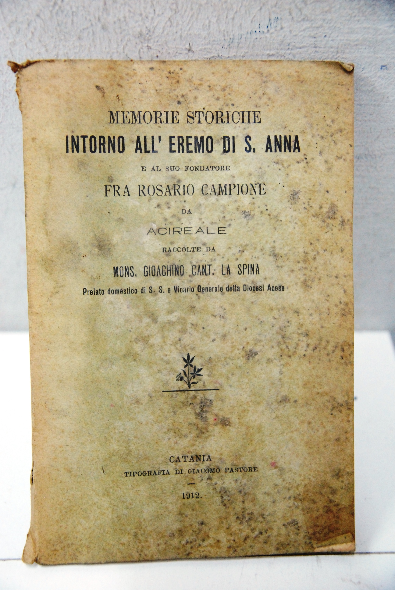 Memorie storiche intorno all'eremo di s. anna