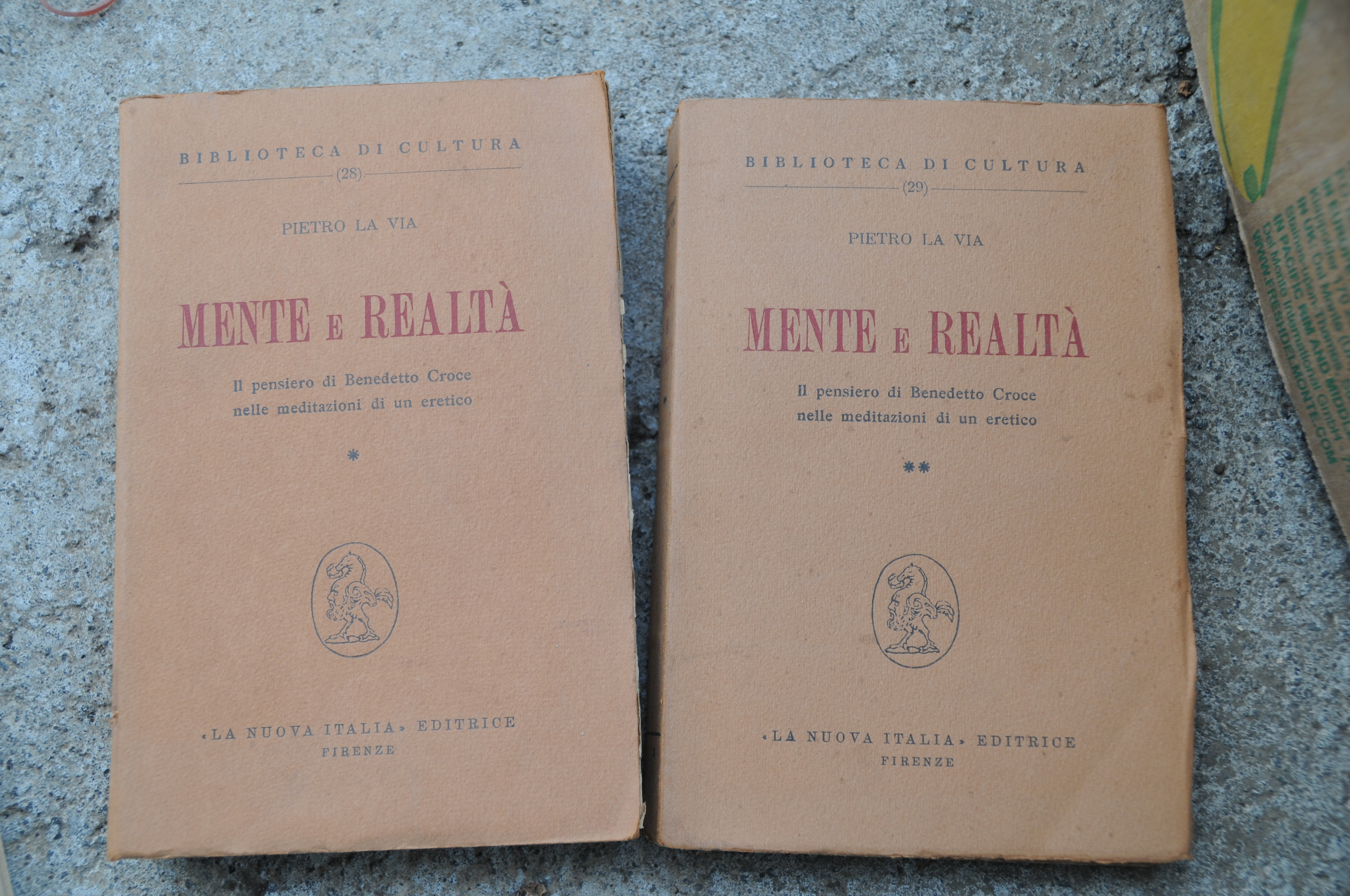 mente e realtà il pensiero di benedetto croce 2 voll. …