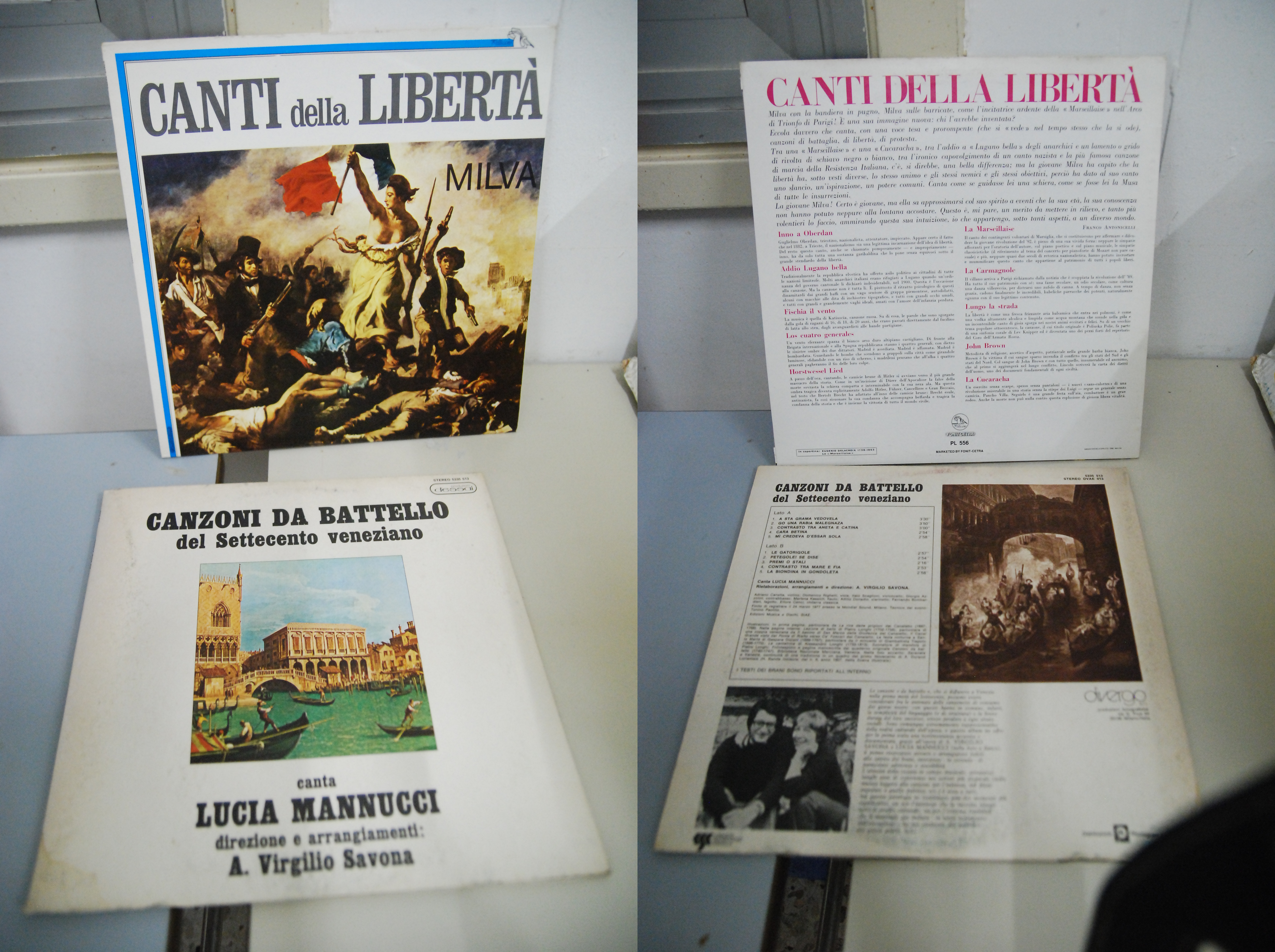 MILVA canti della libertàe canzoni da battello del settecento veneziano …