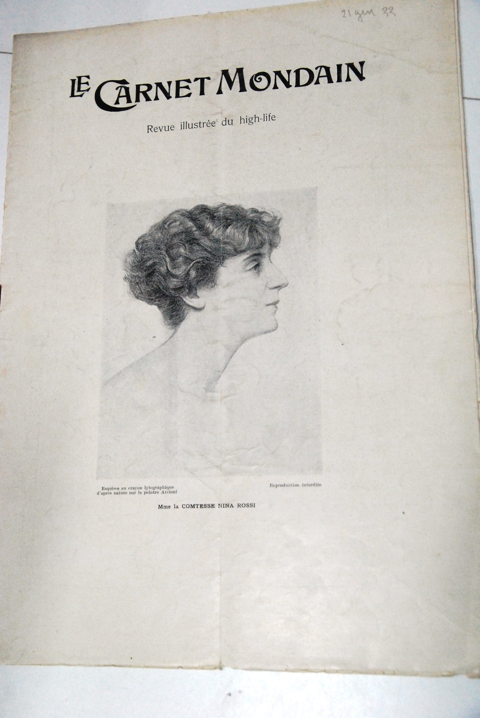 mme la comtesse nina rossi 474 gennaio 1922