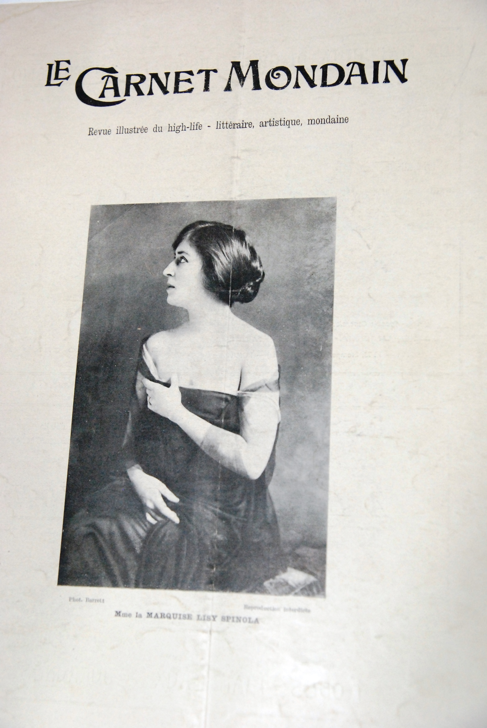 mme la marquise lisy spinola 492 luglio 1922